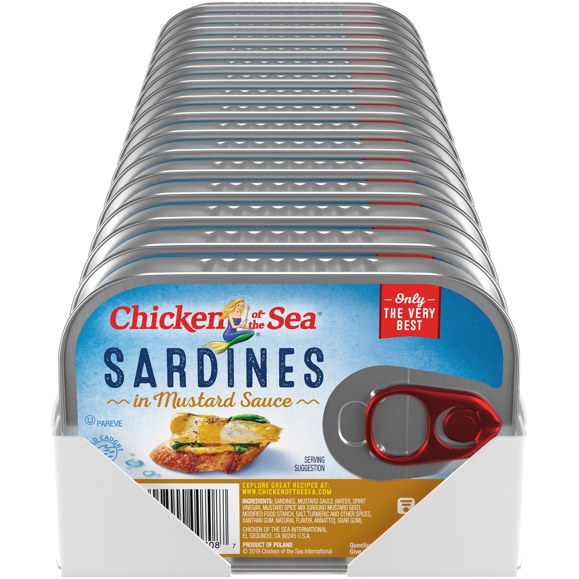 Chicken Of The Sea Sardines In Mustard Sauce 3.75 Ounce Size - 18 Per Case.