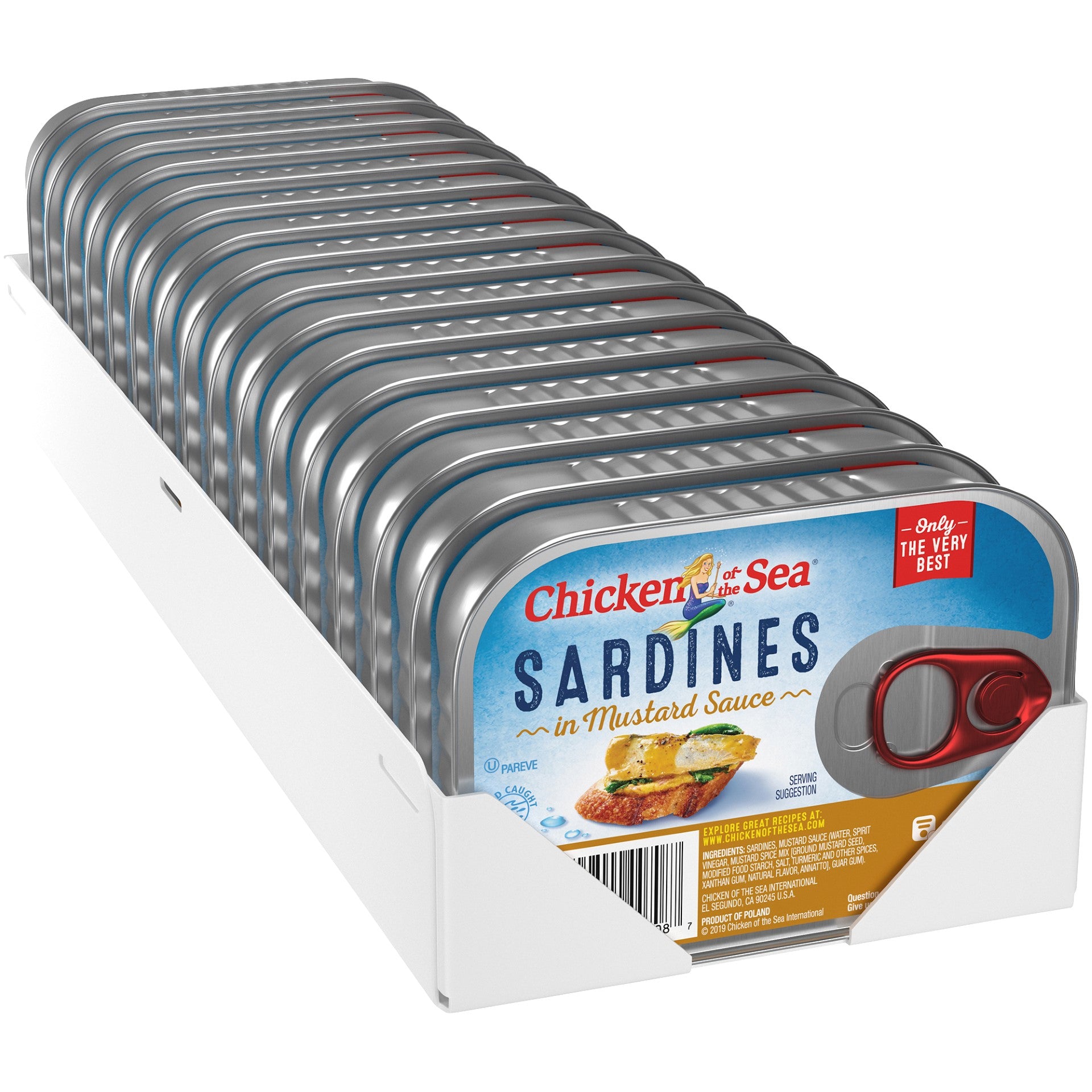 Chicken Of The Sea Sardines In Mustard Sauce 3.75 Ounce Size - 18 Per Case.