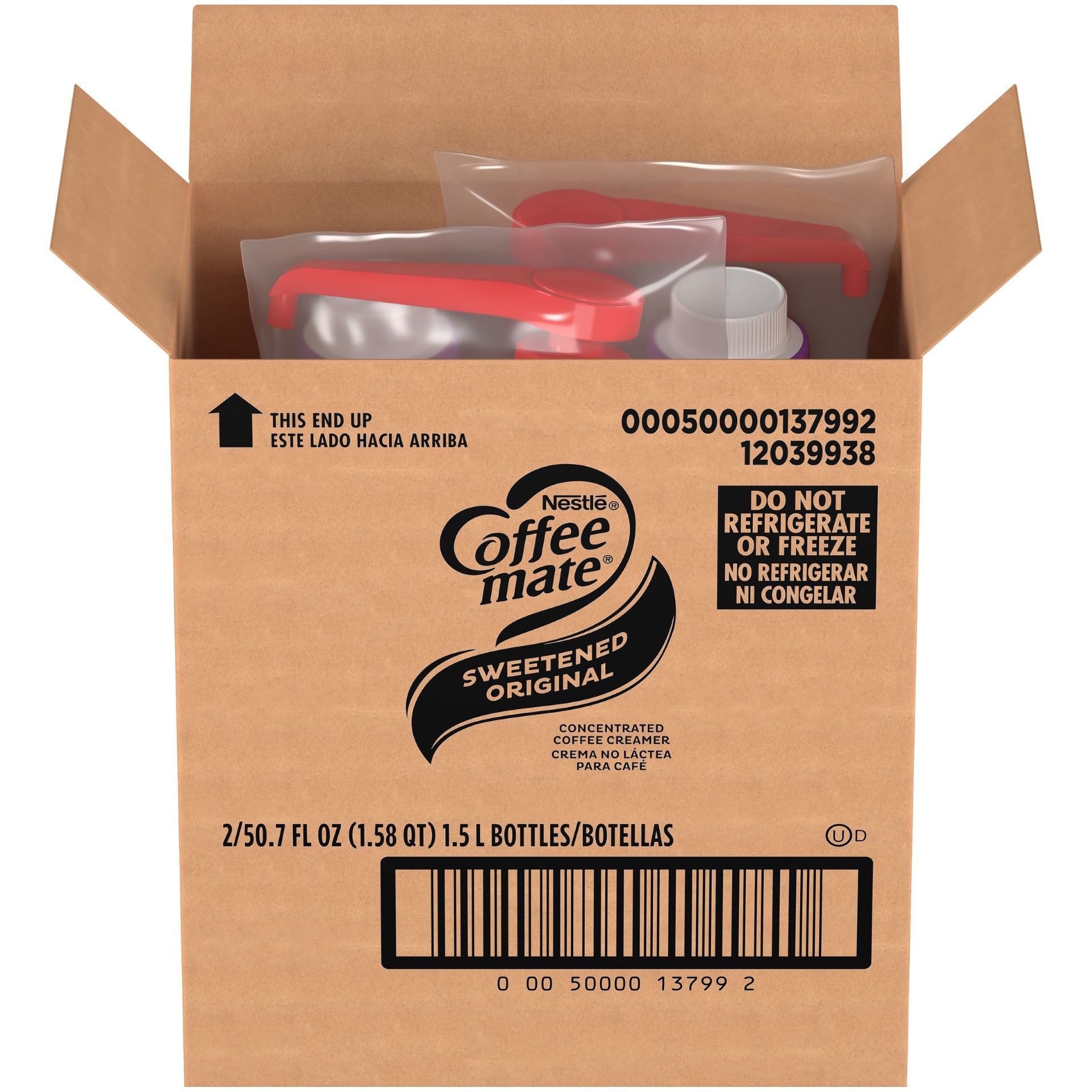 Coffee Mate Sweetened Original Concentrate Pump Bottle 1.58 Qt - 2 Per Case.