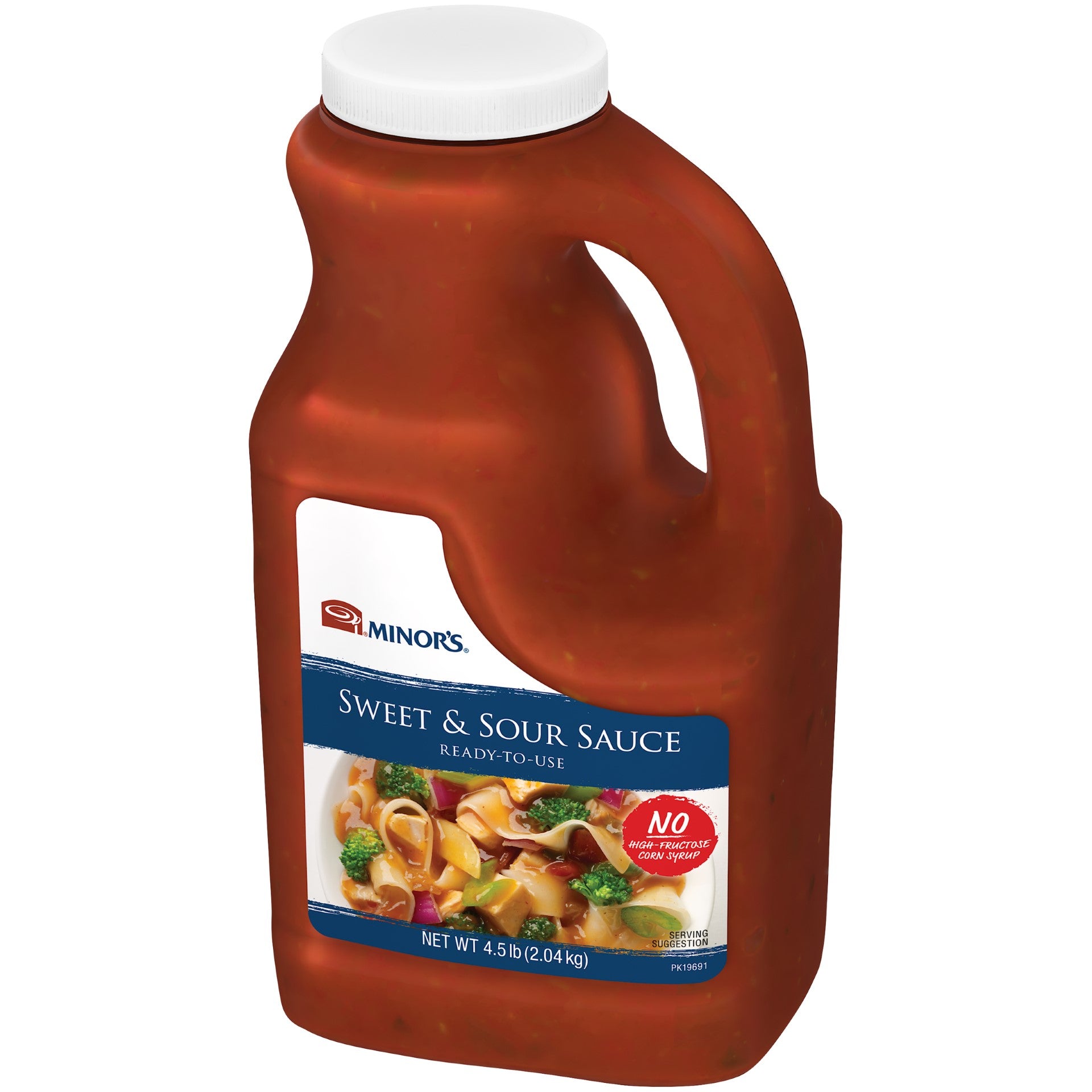 Minor's Sweet & Sour Sauce Ready-To-Use 0.5 Gallon - 6 Per Case.