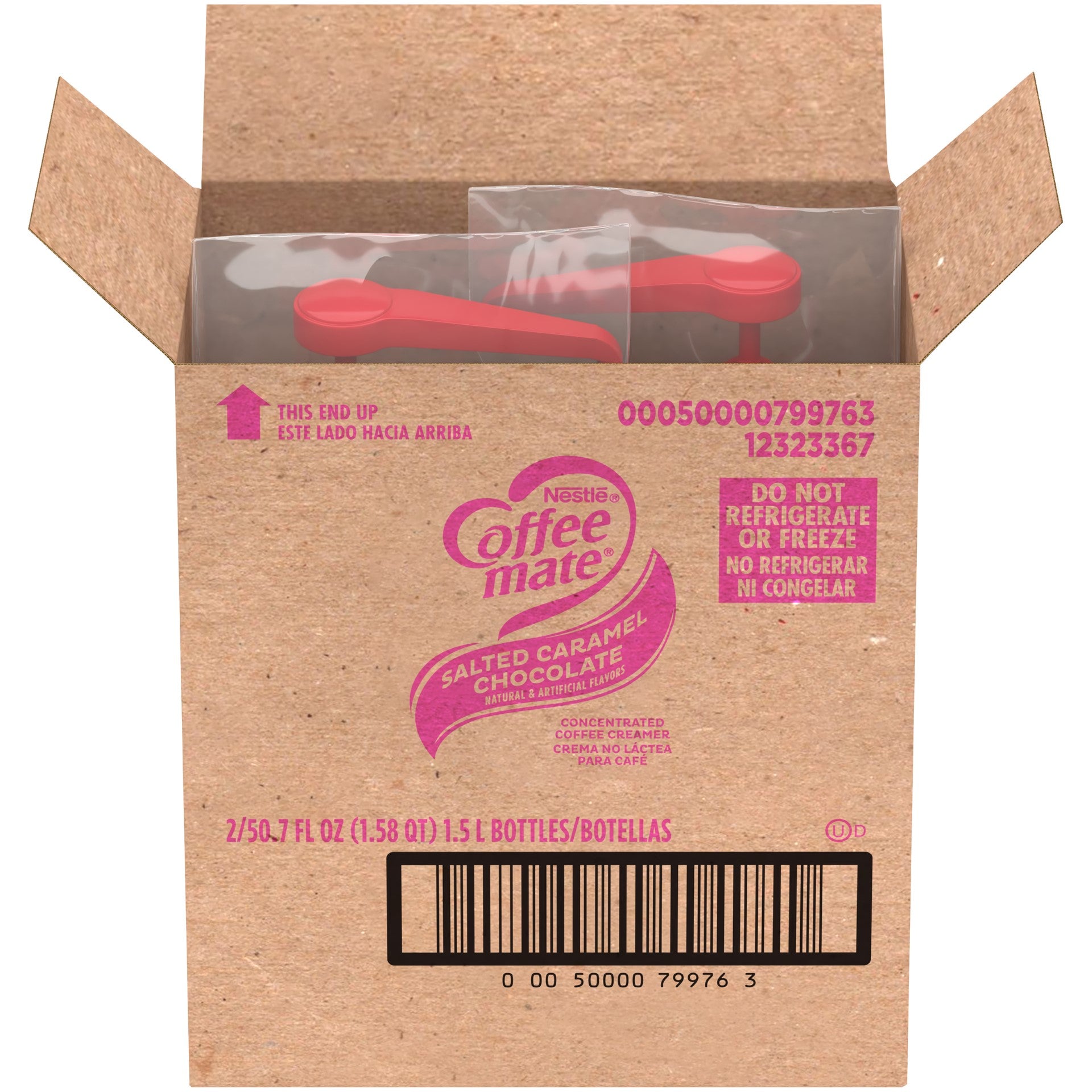 Nestle Coffee Mate Salted Caramel Chocolateliquid Concentrate Pump Bottle 1.58 Qt - 2 Per Case.