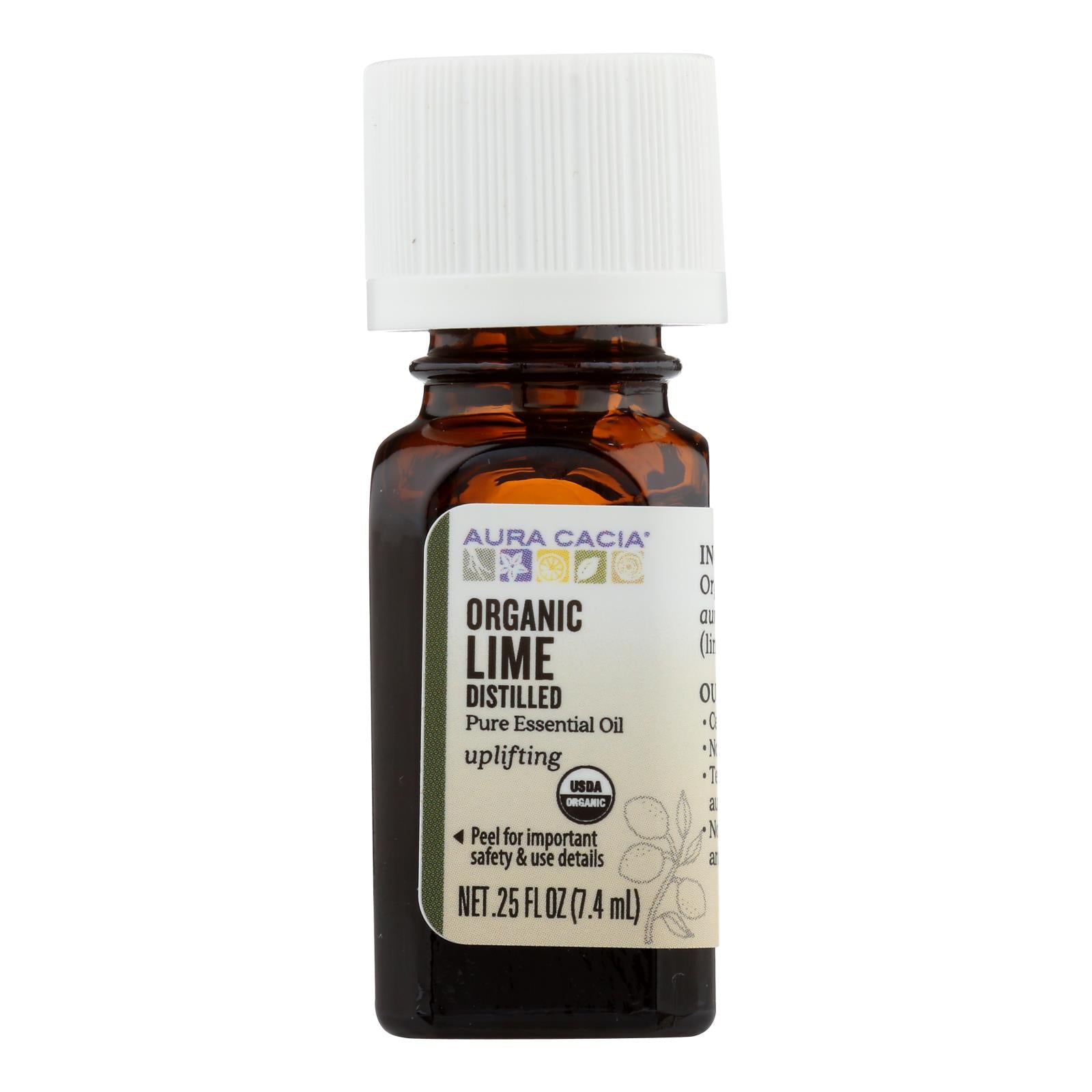 Aura Cacia - Organic Essential Oil - Lime - .25 fl Ounce