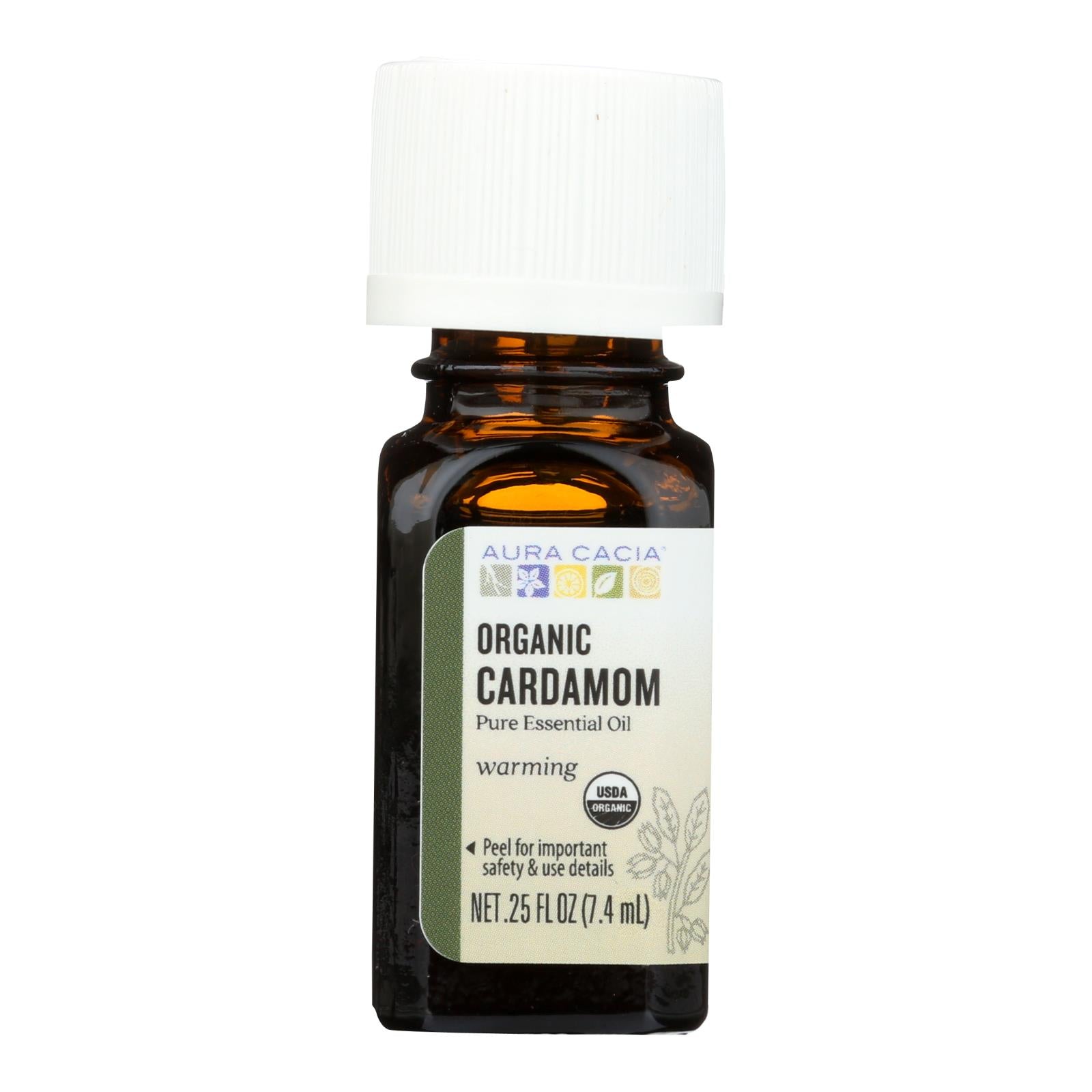 Aura Cacia - Essential Oil - Cardamom - Case of 1 - .25 fl Ounce.