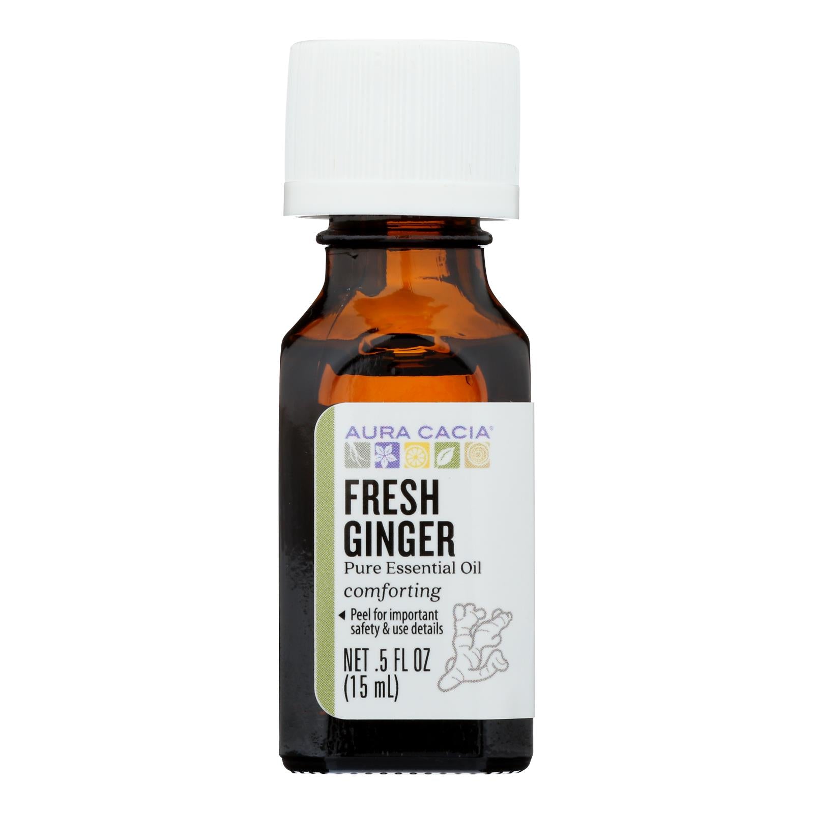 Aura Cacia - Essential Oil - Fresh Ginger - 0.5 Ounce.