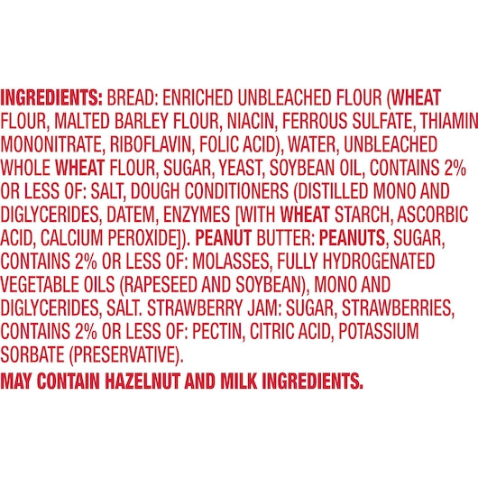 Smucker Uncrustables Peanut Butter And Strawberry 2 Ounce Size - 60 Per Case.