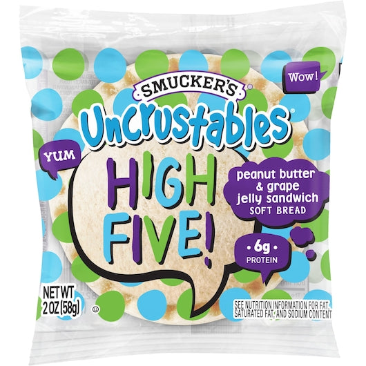 Smucker Uncrustables Peanut Butter And Grape 2 Ounce Size - 60 Per Case.