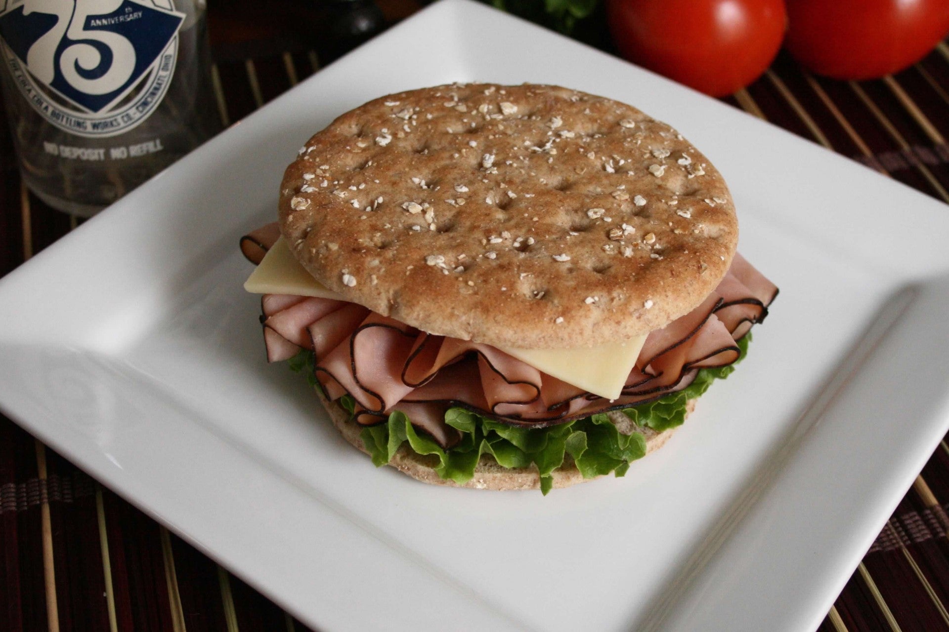 Klosterman Thick Multigrain Flatbread 4" Round 144 Count Packs - 1 Per Case.