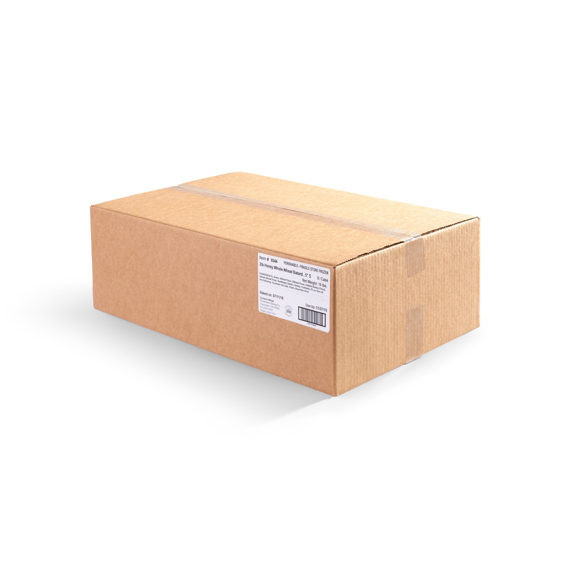 Klosterman Artisan Whole Wheat Thick Sliced Batardcase 8 Count Packs - 1 Per Case.