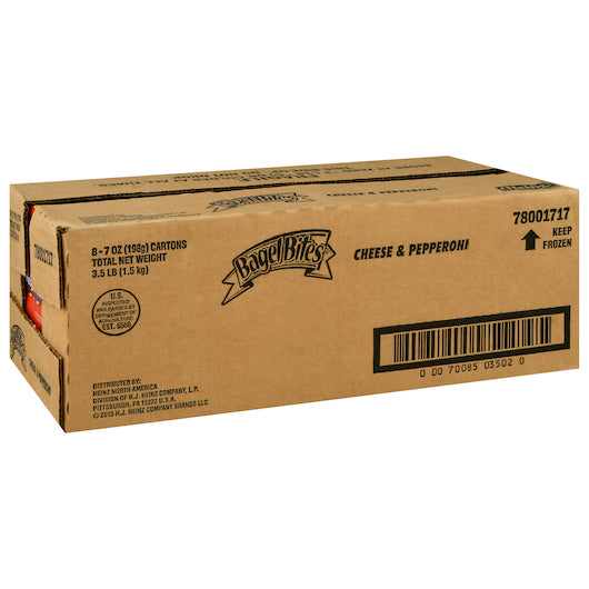 Bagel Bites Frozen Pizza & Appetizers Cheese And Pepperoni 7 Ounce Size - 8 Per Case.