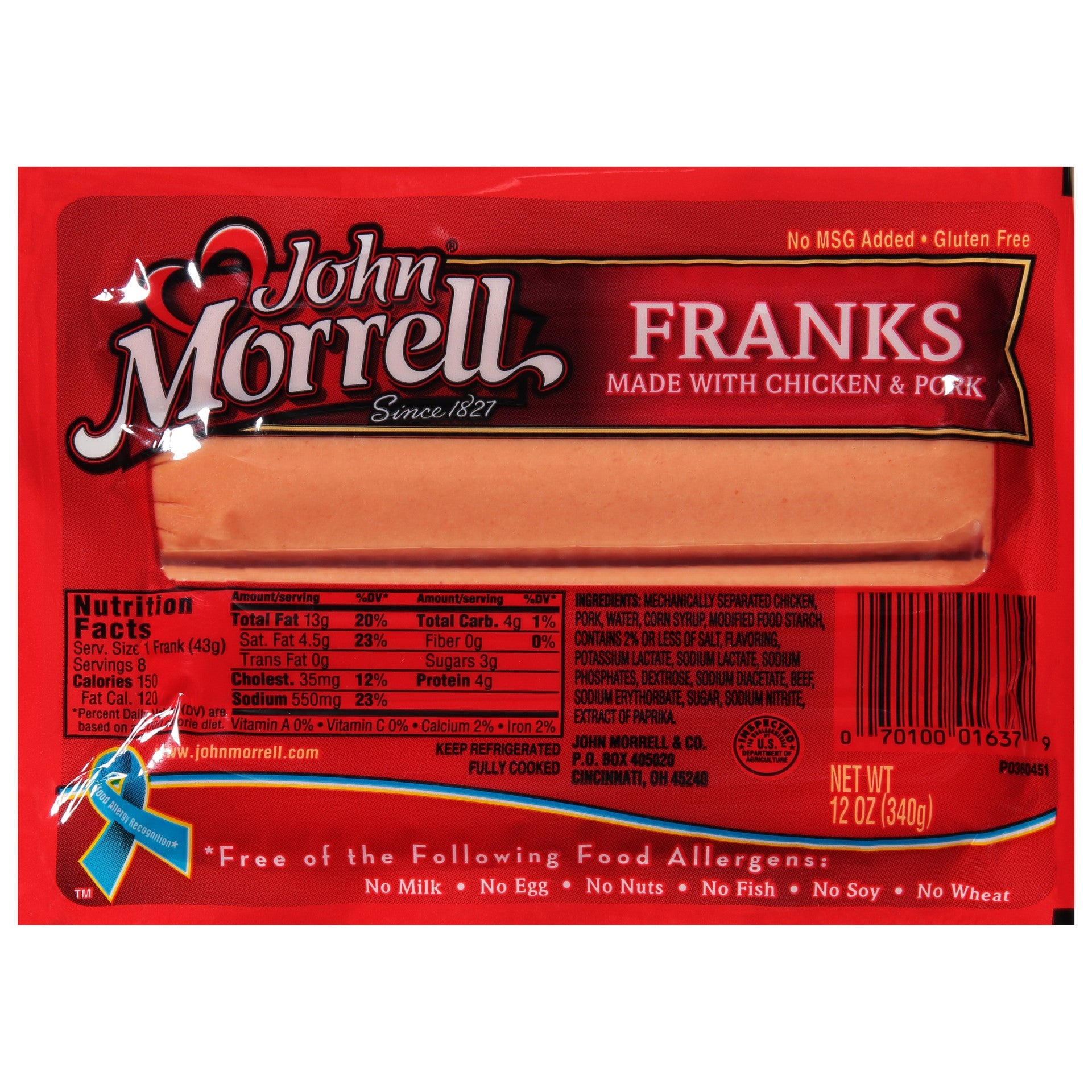 Hot Dog Chickenporkbeef 5" Ten Per 12 Ounce Size - 32 Per Case.