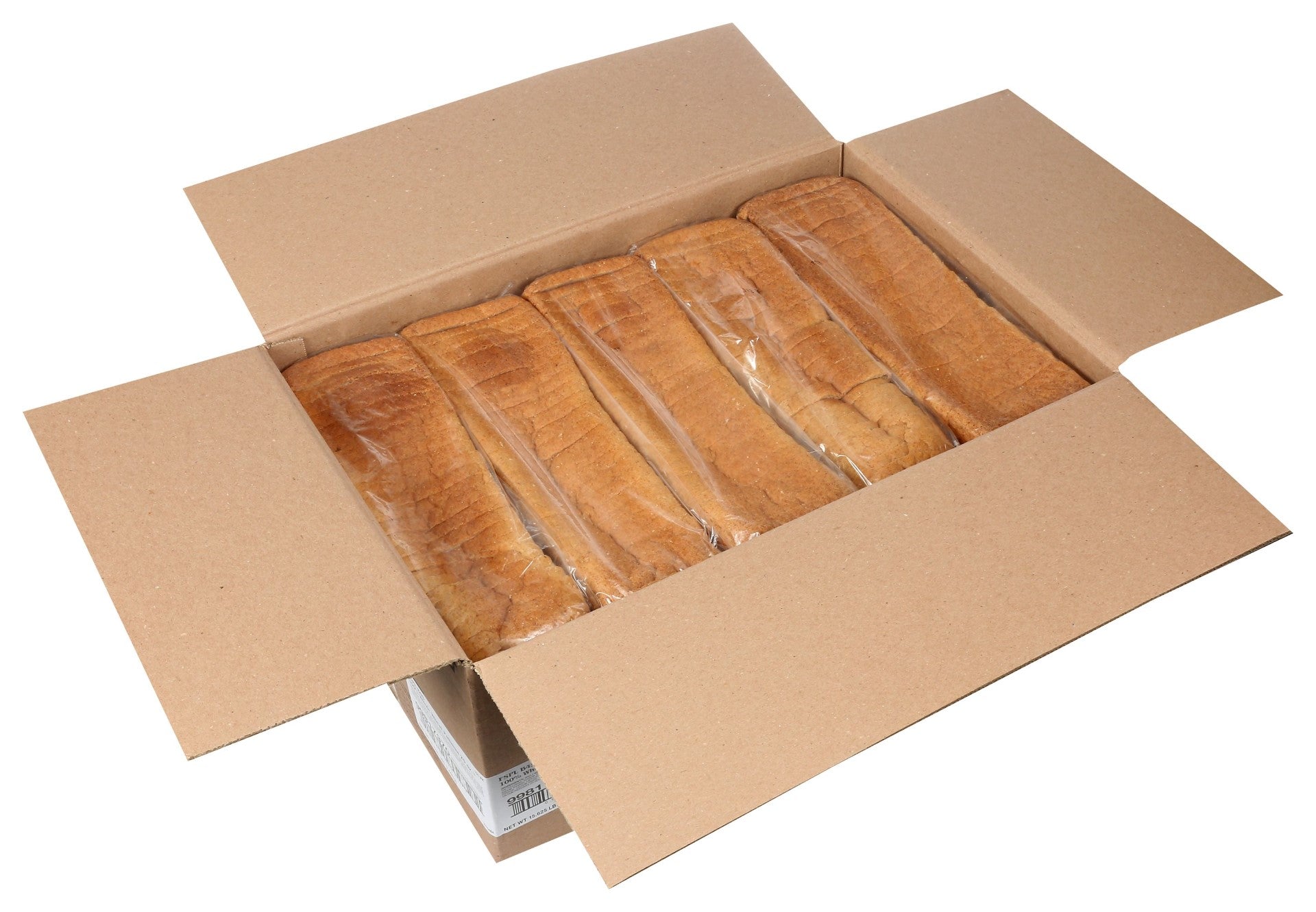 Whole Wheat Pullman Bread 26.5 oz Each - 10 Per Case.