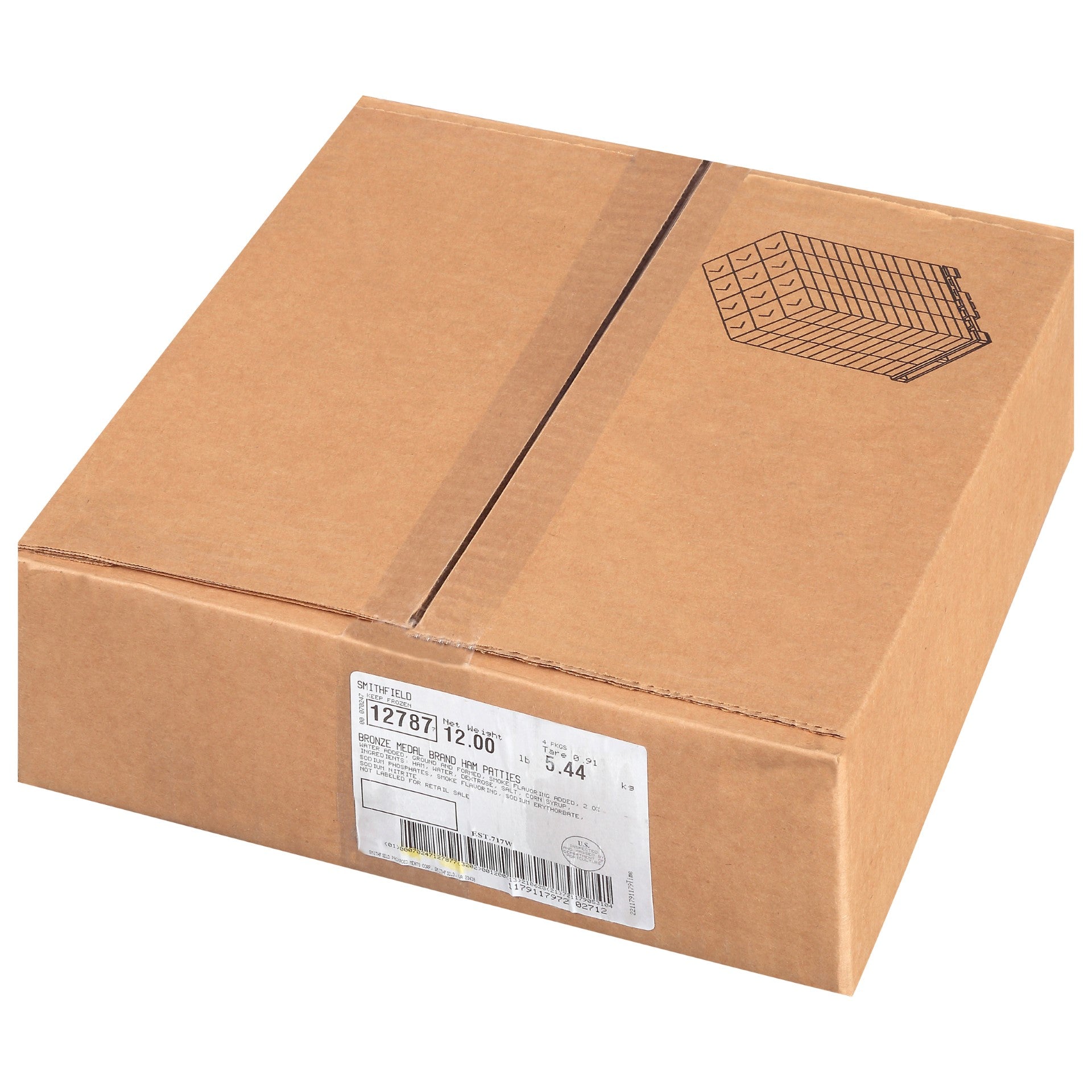 Ham Patty 3 Pound Each - 4 Per Case.