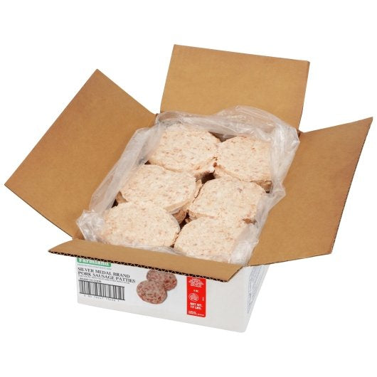 Farmland Formax 58% Lean Silver Medal Sausage Patty 13.5 Pound Each - 1 Per Case.