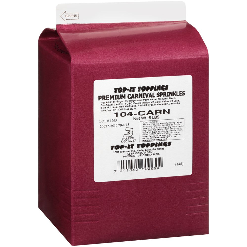 Rainbow Sprinkles 24 Pound Each - 1 Per Case.