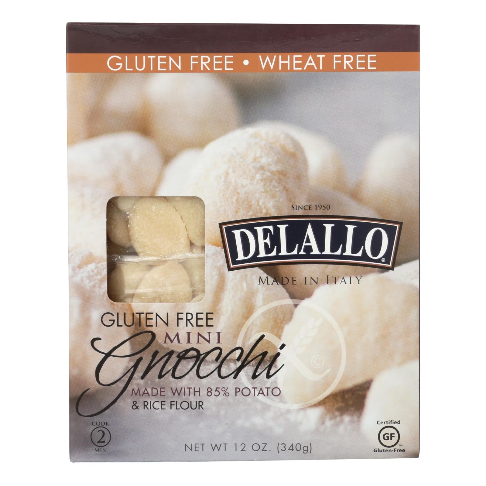 Delallo Pasta, Gluten-Free Gnocchi - Case of 6 - 12 Ounce