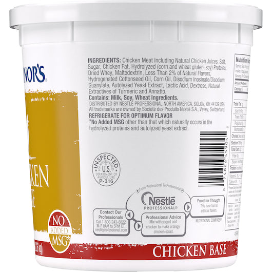 Minor's No Msg Added Chicken Base, 5 Pounds, 4 per case