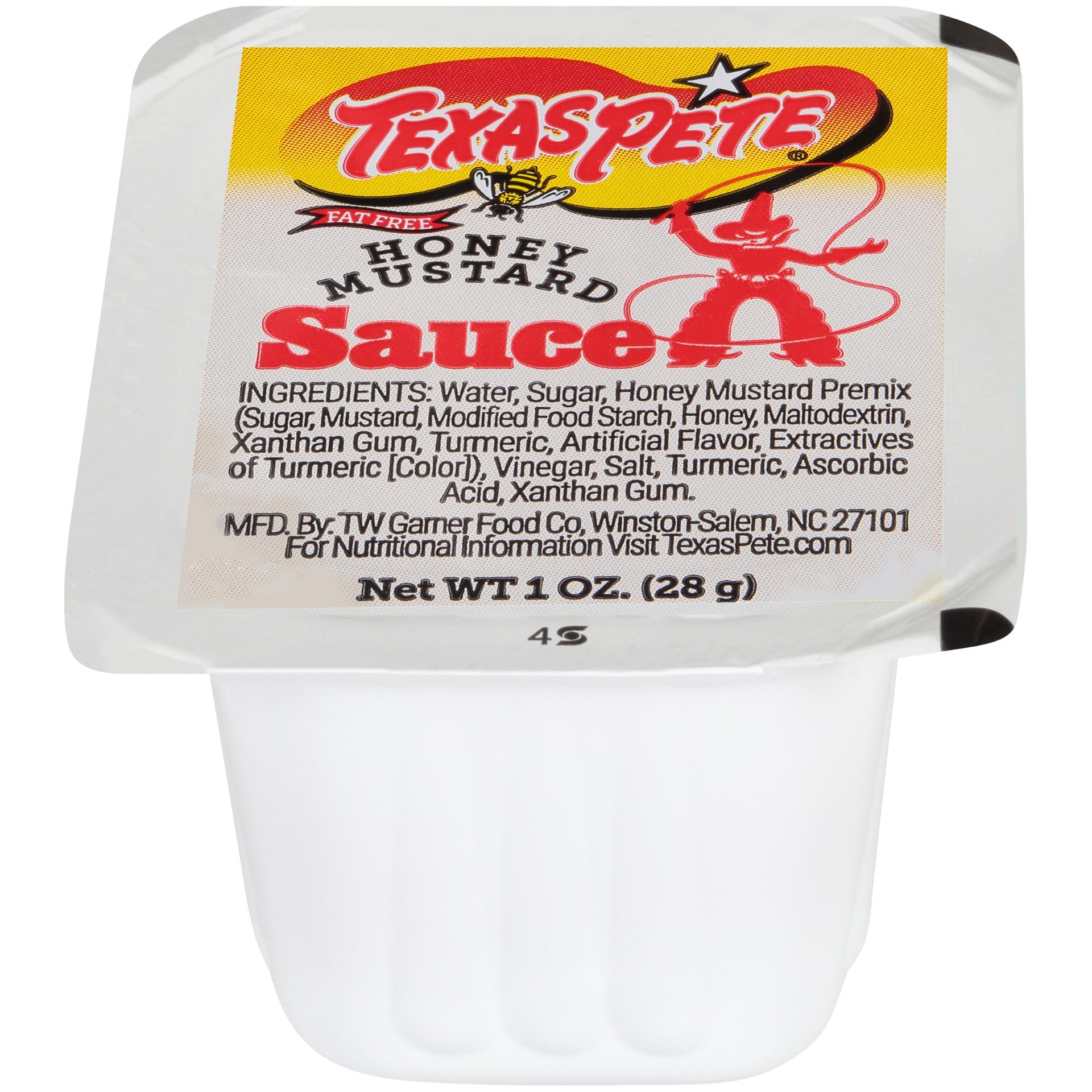 Texas Pete Honey Mustard Dipping Cup 1 Ounce Size - 150 Per Case.