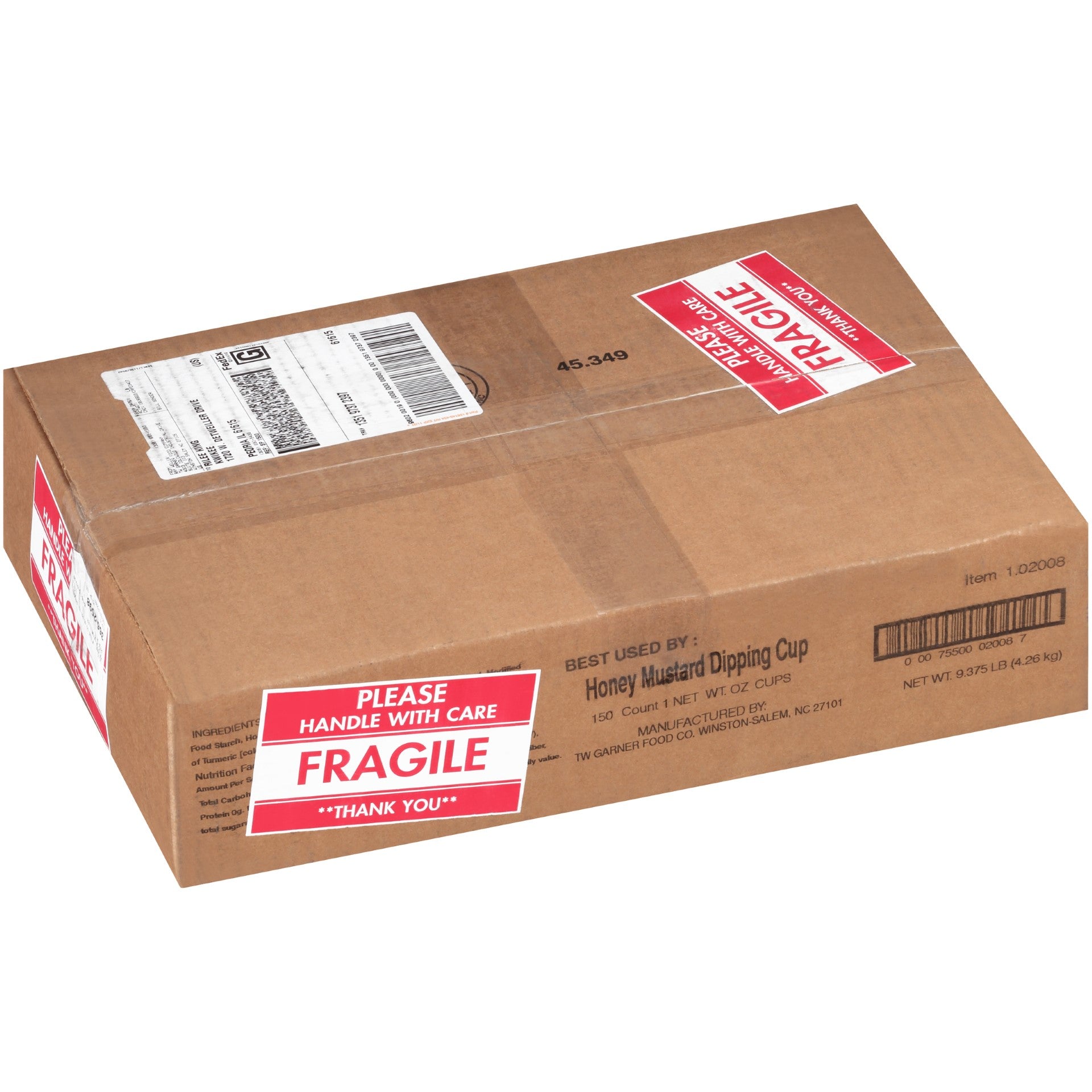 Texas Pete Honey Mustard Dipping Cup 1 Ounce Size - 150 Per Case.