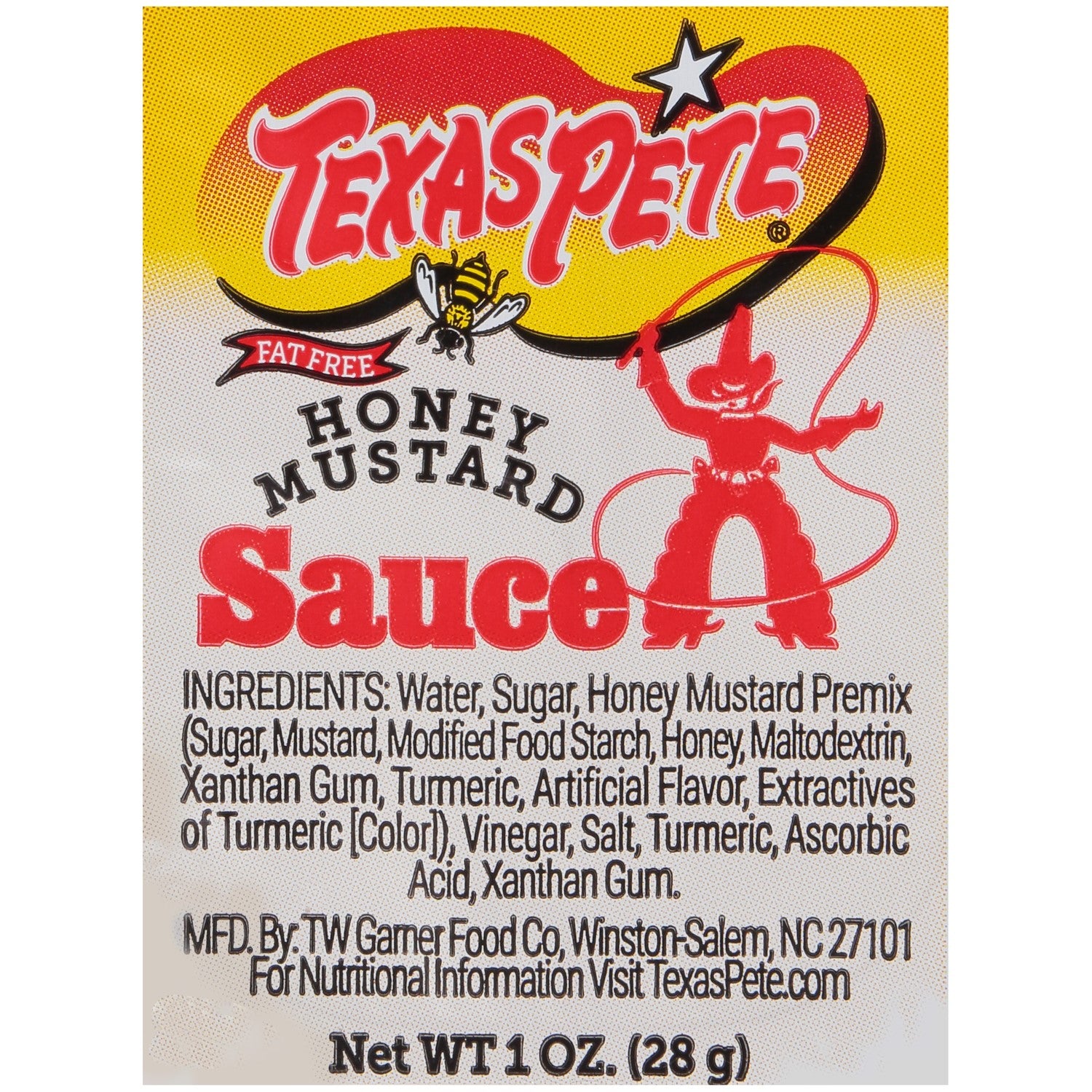 Texas Pete Honey Mustard Dipping Cup 1 Ounce Size - 150 Per Case.