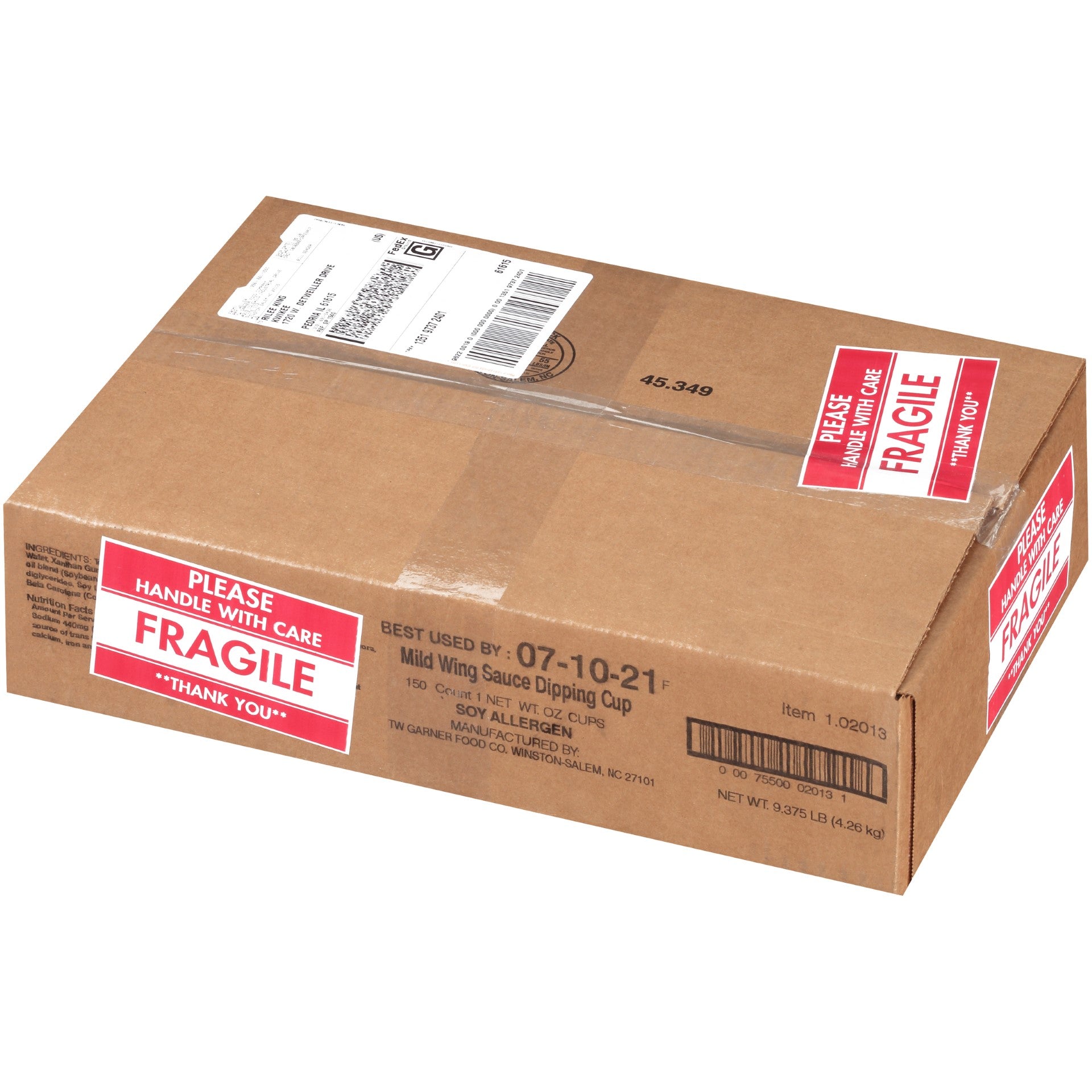 Texas Pete Mild Wing Sauce Dipping Cup 1 Ounce Size - 150 Per Case.