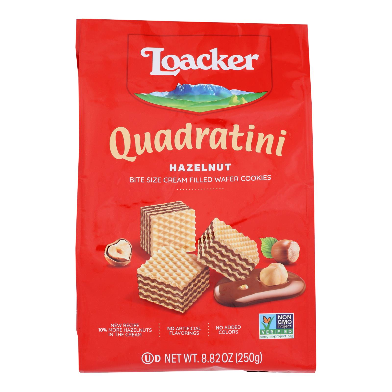 Loacker Quadratini Wafer Cookies - Case of 6 - 8.82 Ounce
