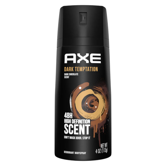 Axe Body Spray Dark Temptation 4 Ounce Size - 12 Per Case.