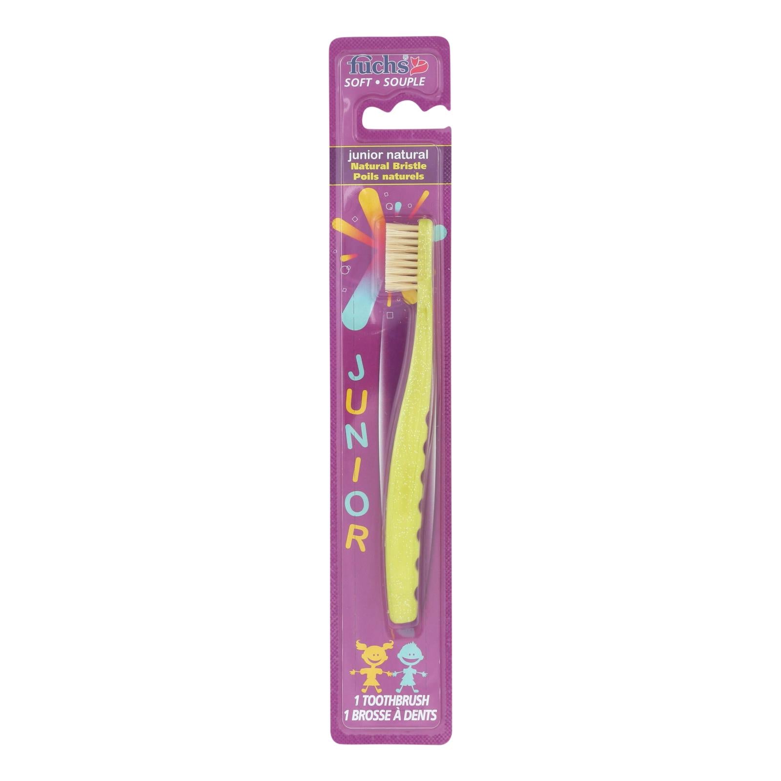 Fuchs Natural Bristle Junior Toothbrush - Case of 12 - Count