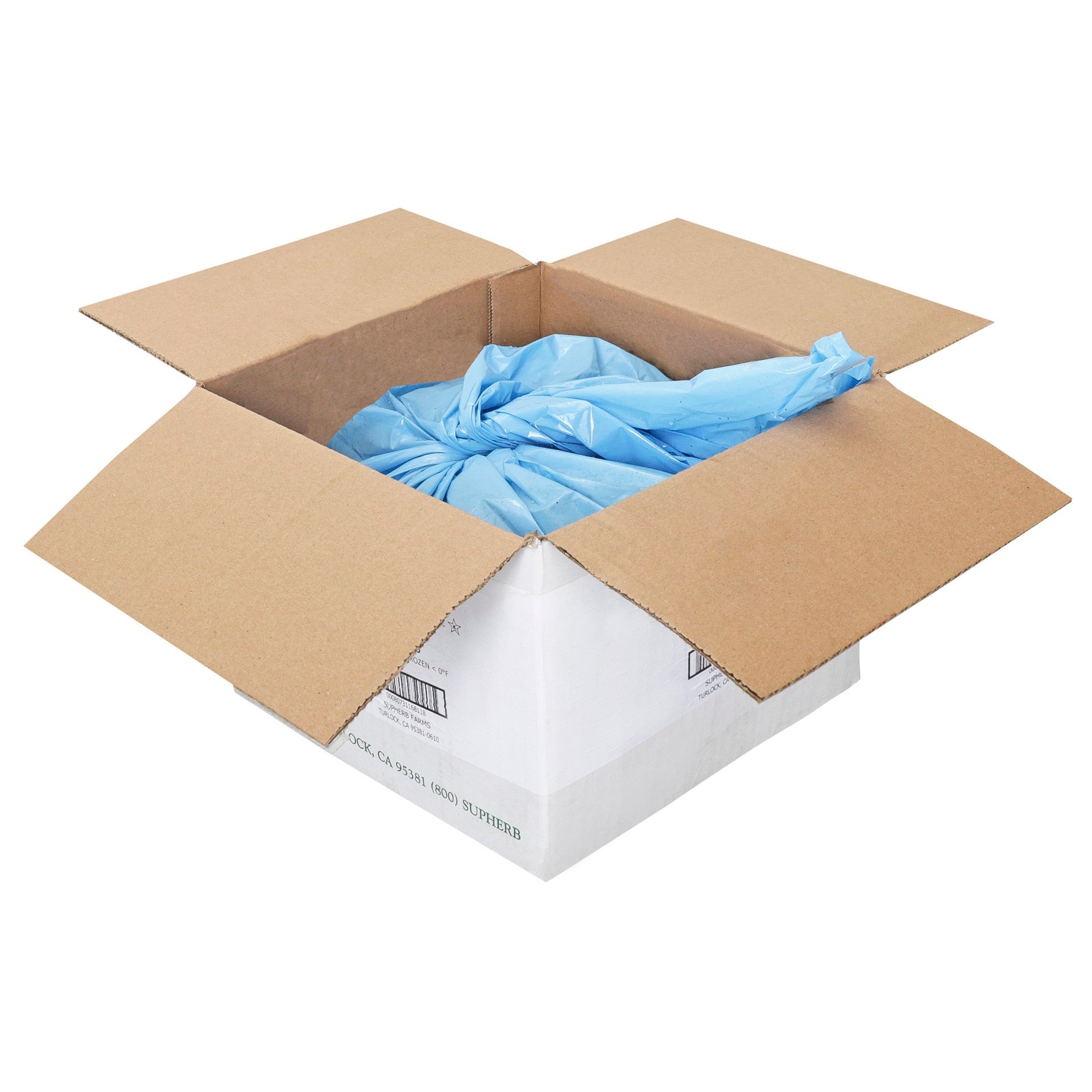 Fresh Frozen Basil Blanched Super Fine 7 Pound Each - 1 Per Case.