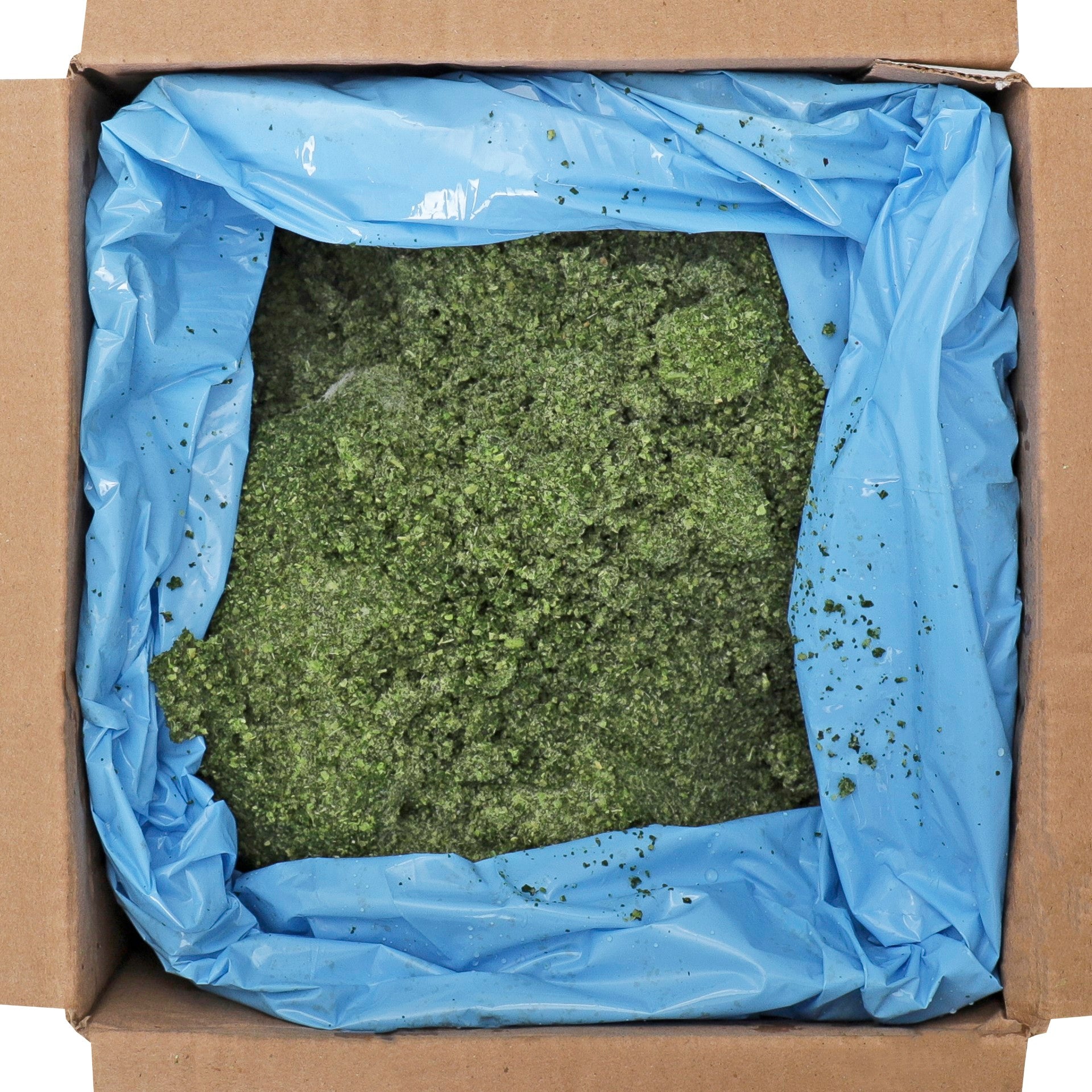 Fresh Frozen Basil Blanched Super Fine 7 Pound Each - 1 Per Case.