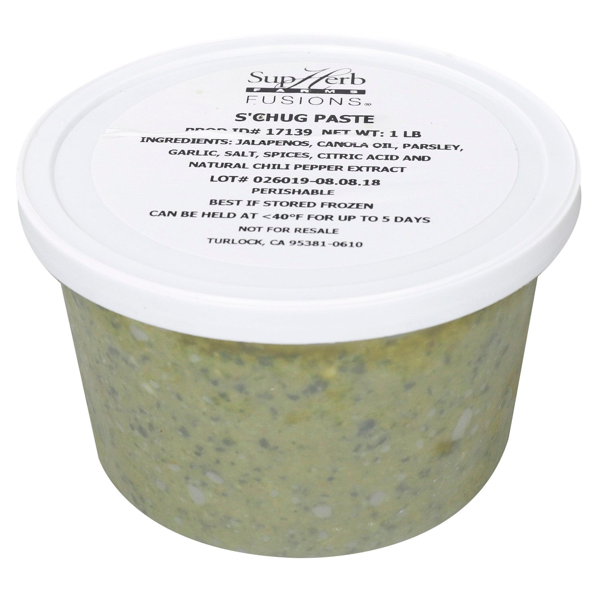 A Frozen Intense Blend Of Jalapenos Parsley Garlic And Spices In A Vegetable Oil Base 1 Pound Each - 4 Per Case.