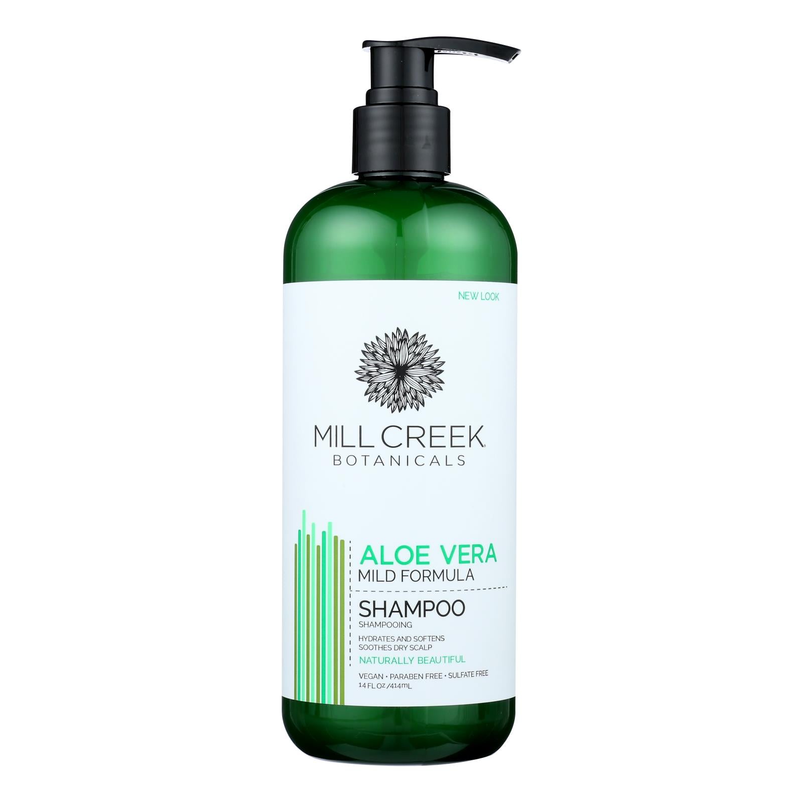 Mill Creek Botanicals Aloe Vera Shampoo Hydrates And - 1 Each - 14 Fluid Ounce