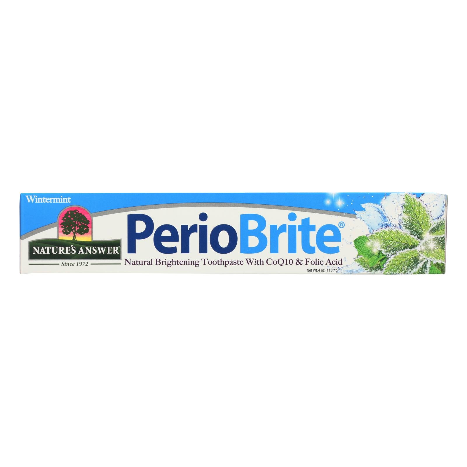 Nature's Answer Periobrite Wintermint Natural Brightening Toothpaste - 1 Each - 4 Ounce