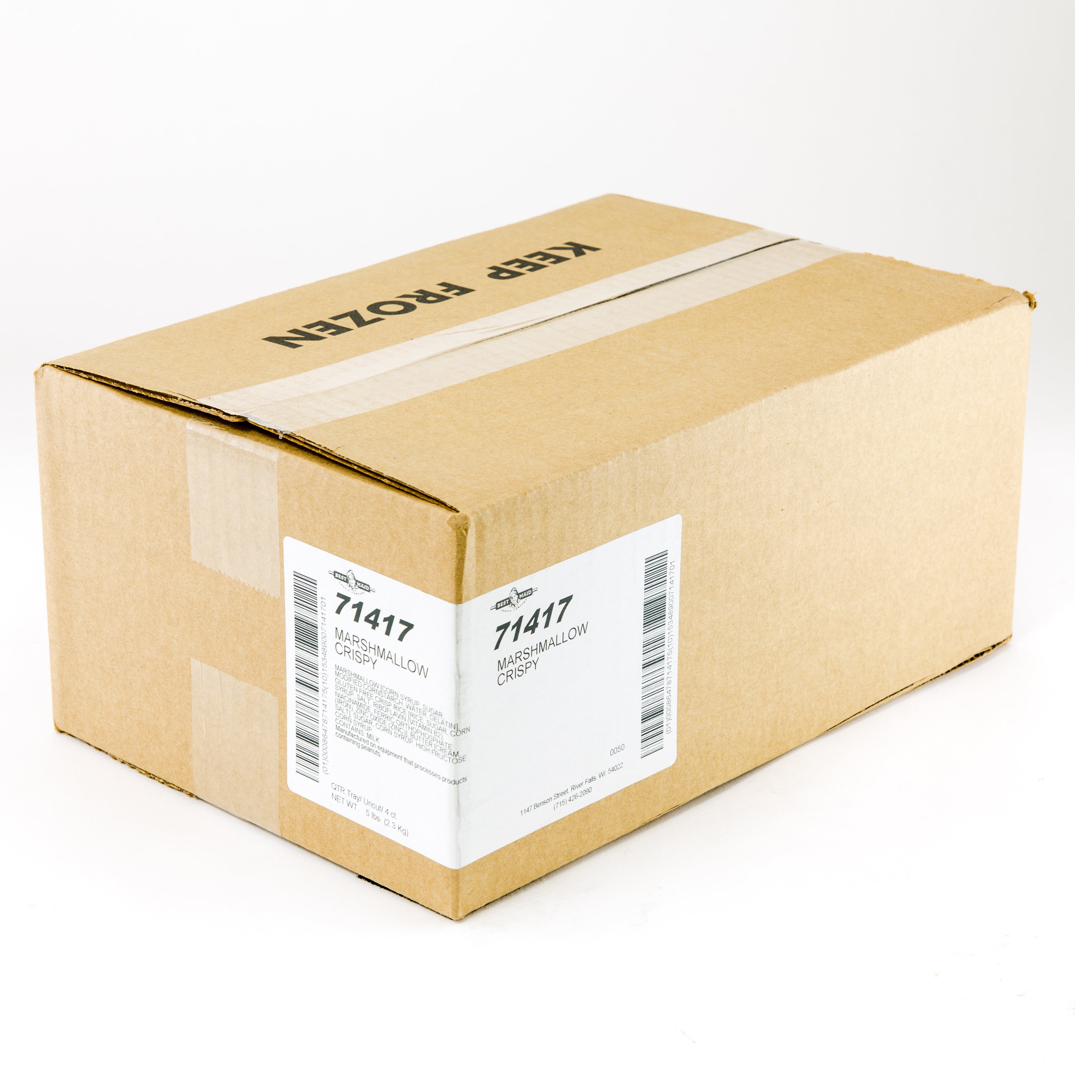 Bar Crispy Marshmallow Quarter Sheet 1 Each - 4 Per Case.