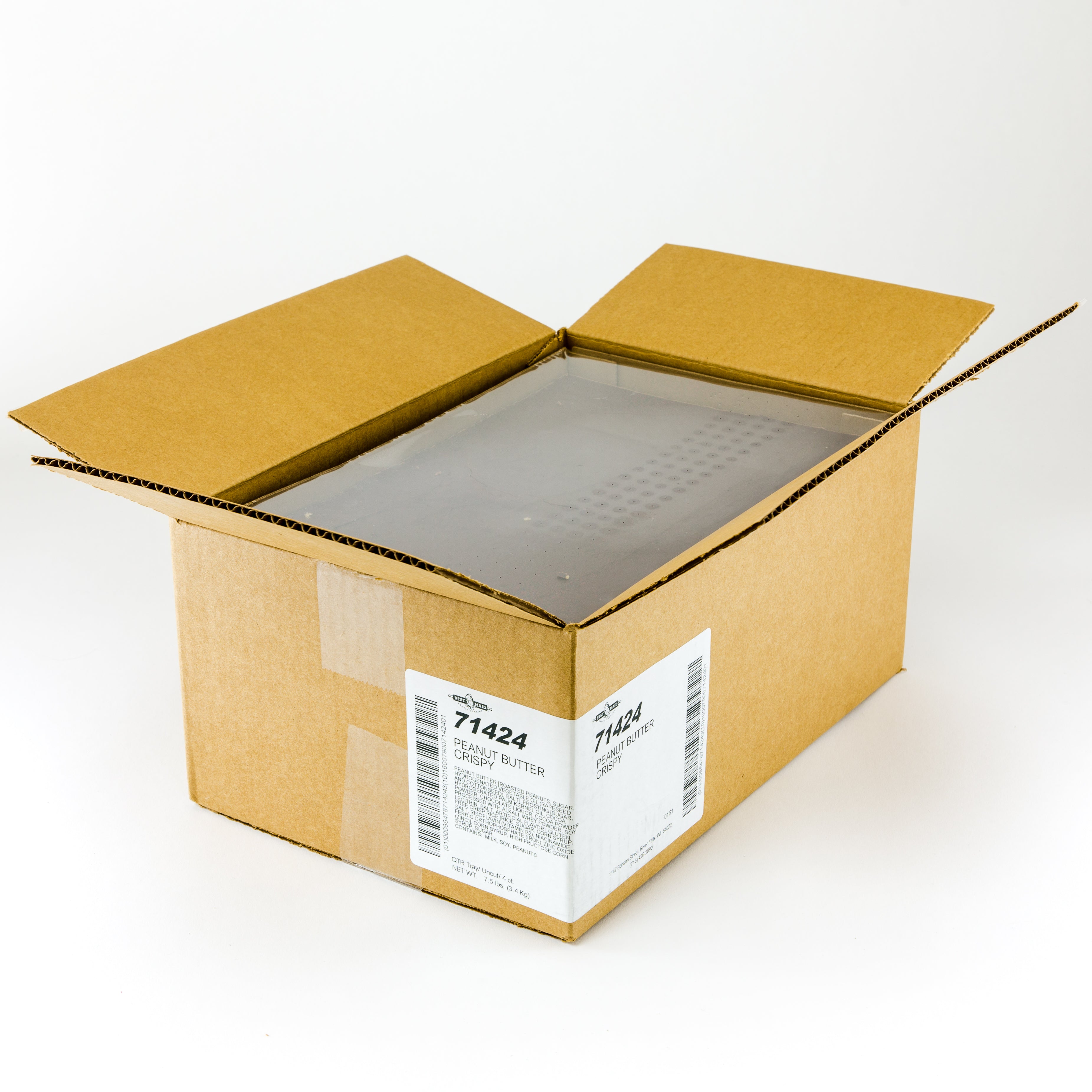 Bar Crispy Peanut Butter Uncut Quarter Sheet 1 Each - 4 Per Case.