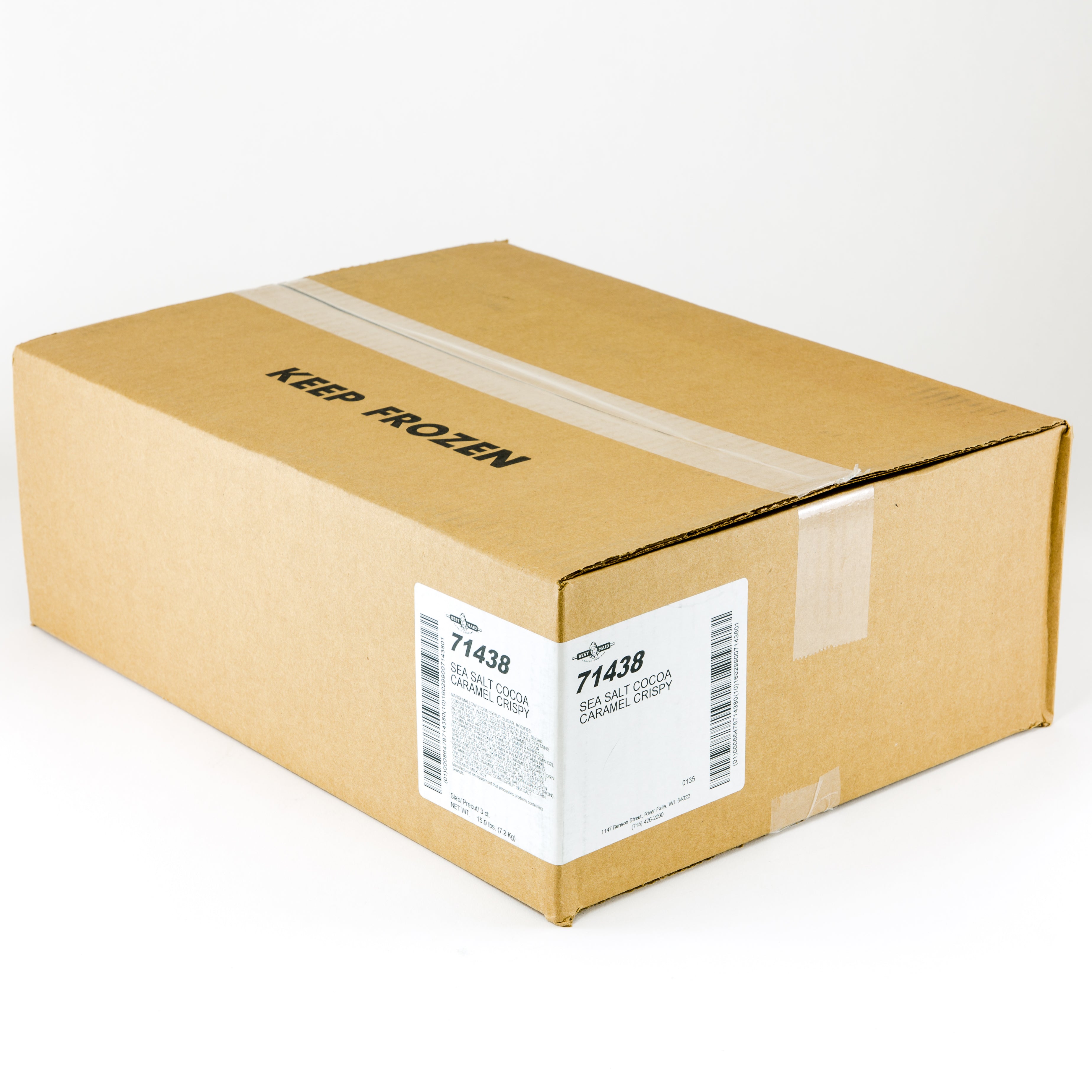 Bar Crispy Sea Salt Cocoa Caramel Half Slab Precut 4"x4"1 Each - 3 Per Case.