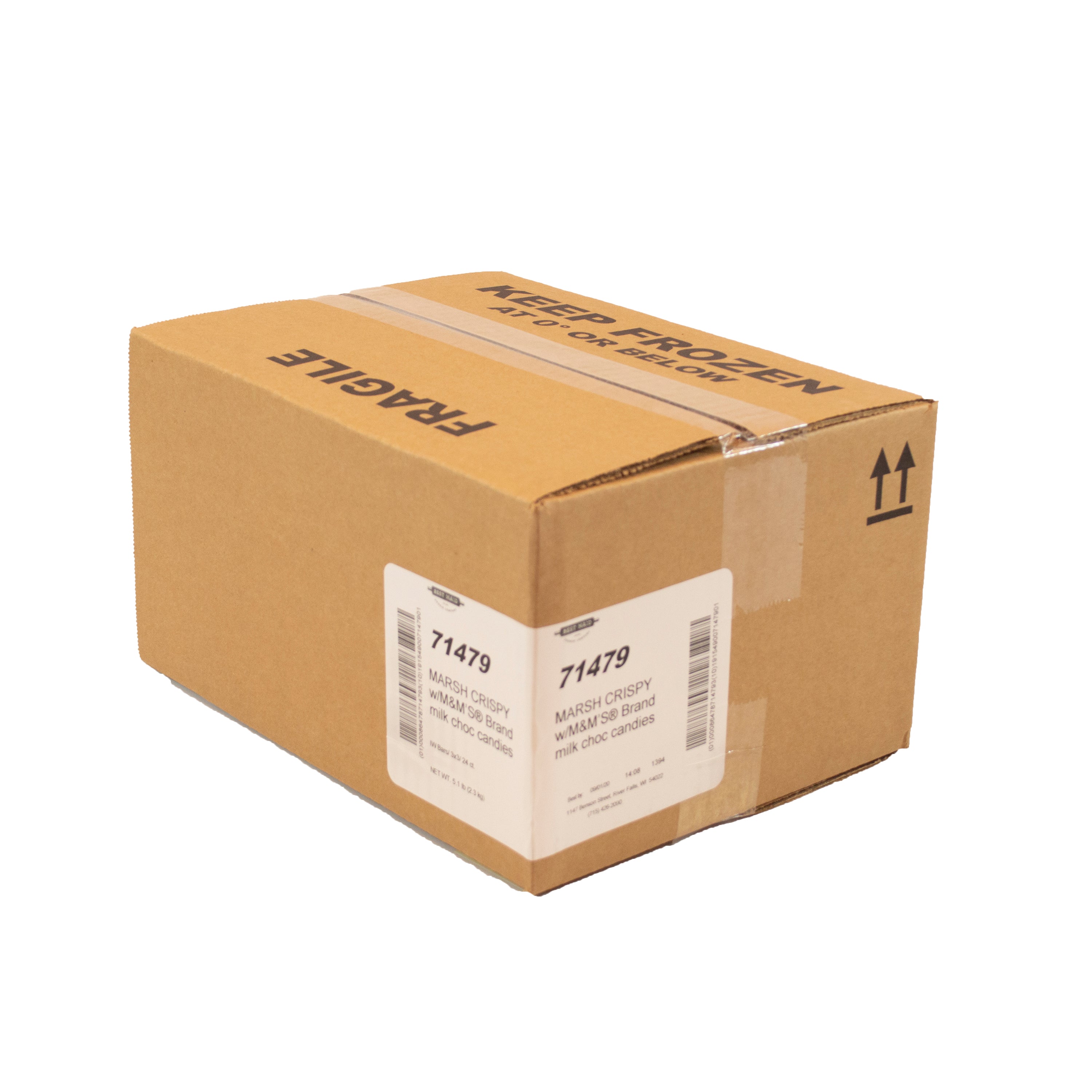 Bar Crispy Individually Wrapped Thick Marshmallow Wm&m's3.4 Ounce Size - 24 Per Case.