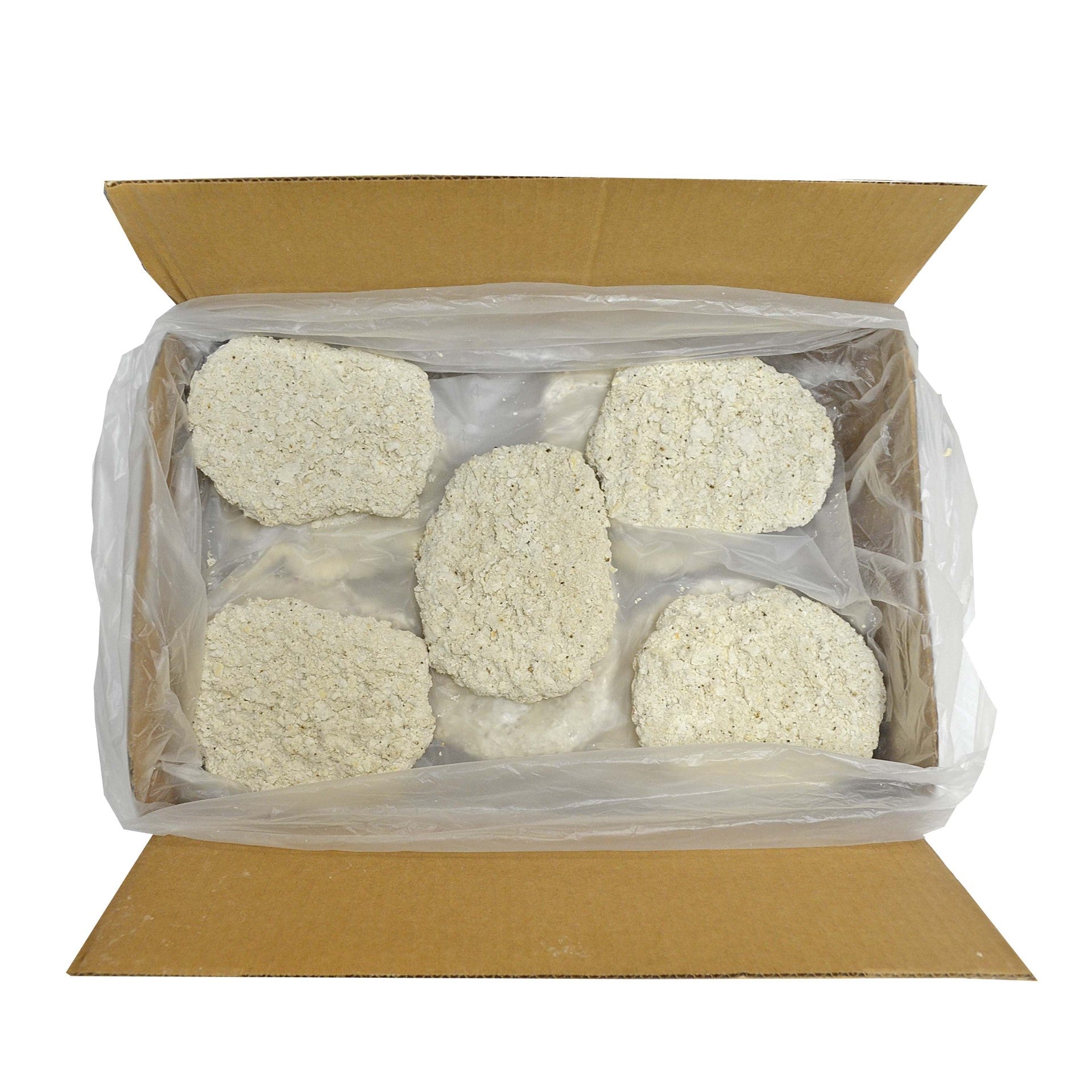 Kings Command Foods Raw Southern Country Fried Beef Steak Fritter With Soy Bulk 8 Ounce Size - 20 Per Case.