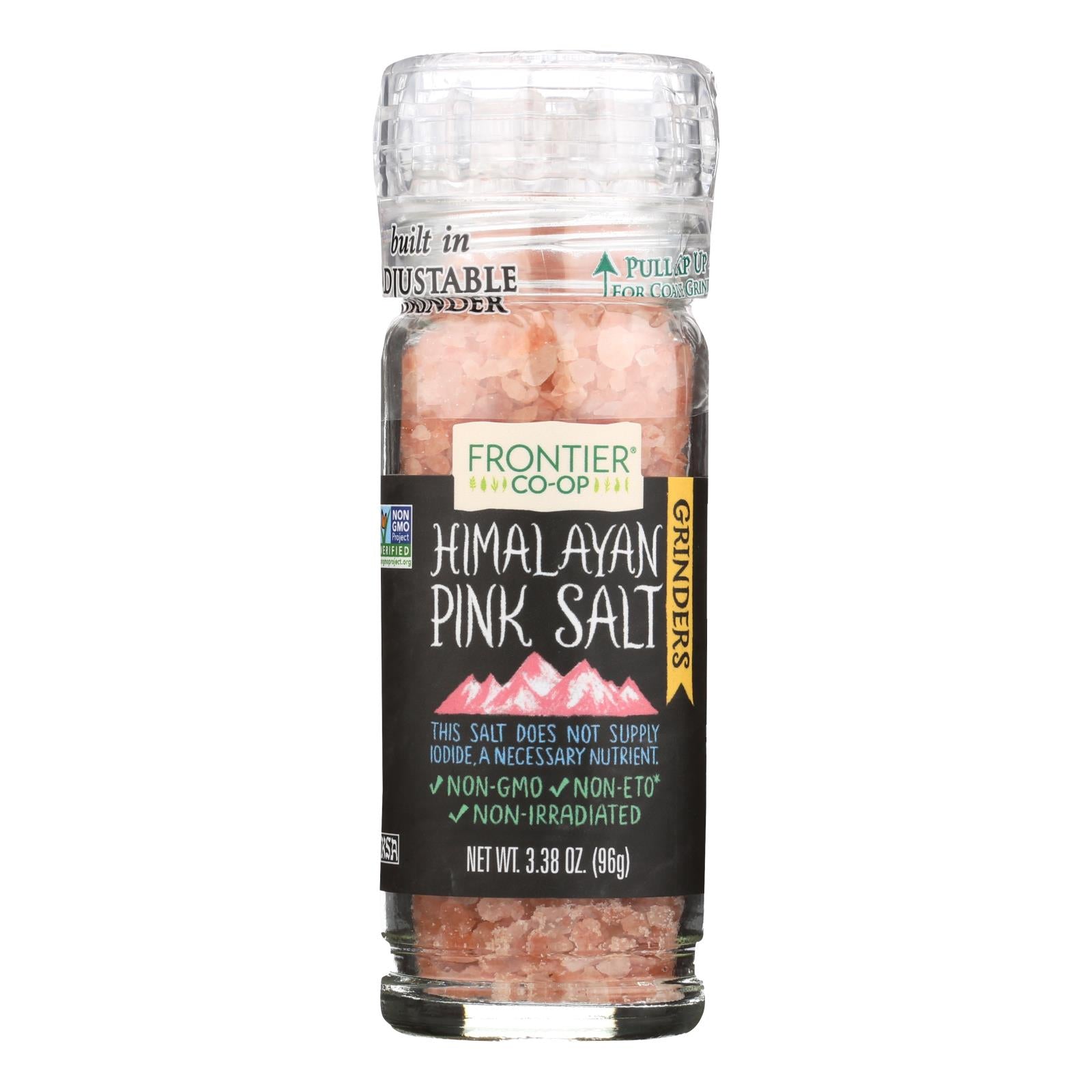 Frontier Herb Himalayan Pink Salt - Grinder Bottle - 3.4 Ounce - Case of 6