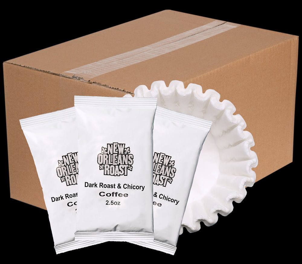 New Orleans Roast Coffee And Chicory 2.5 Ounce Size - 36 Per Case.