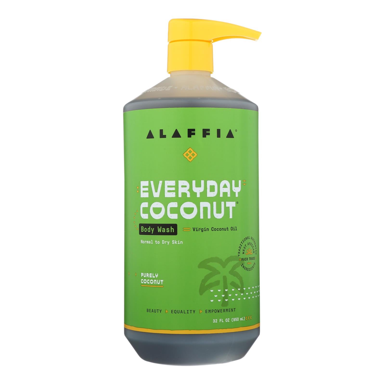 Alaffia Coconut & Coffee Berry Purely Coconut Body Wash - 1 Each - 32 Fluid Ounce