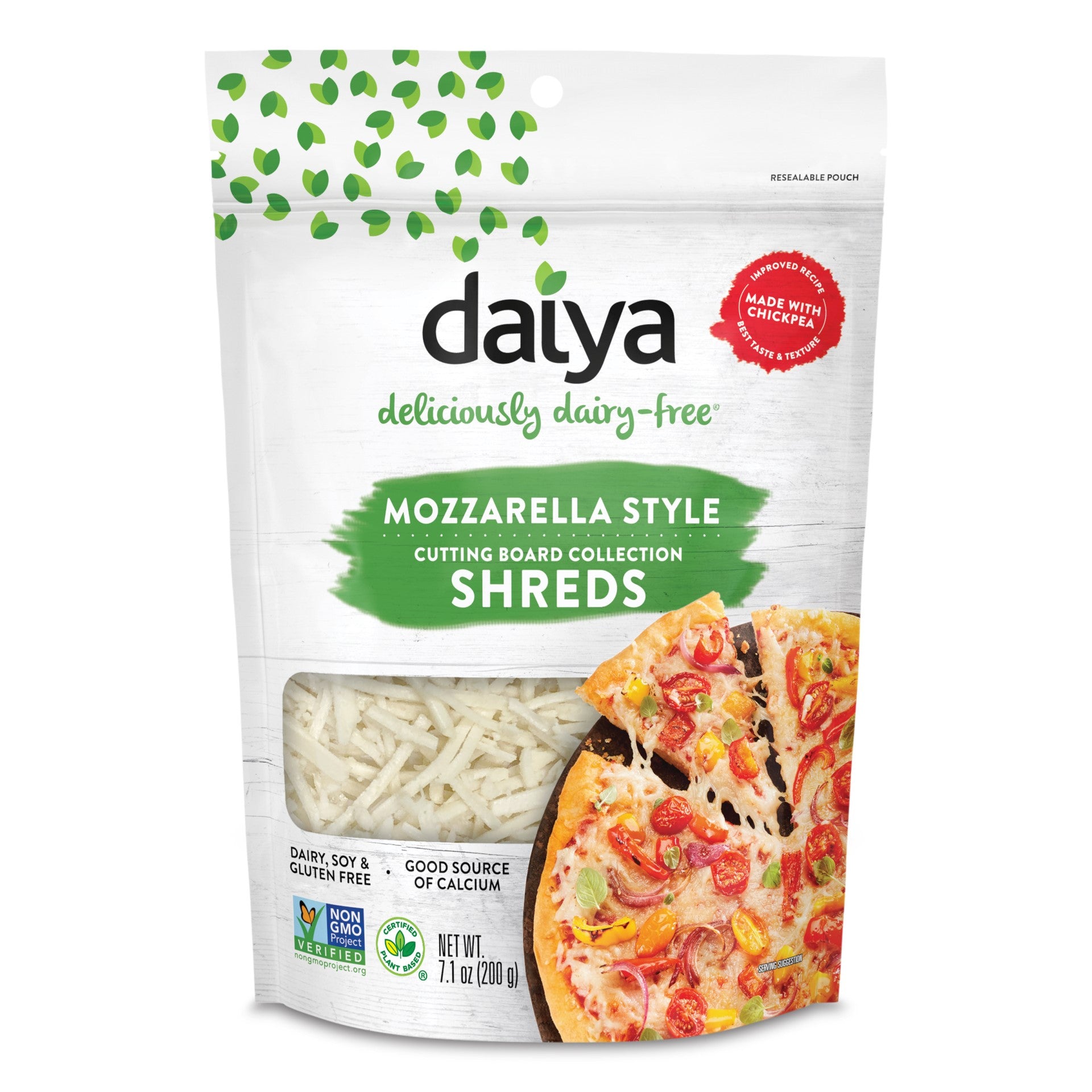 Cutting Board Mozzarella Style Shreds 7.1 Ounce Size - 12 Per Case.