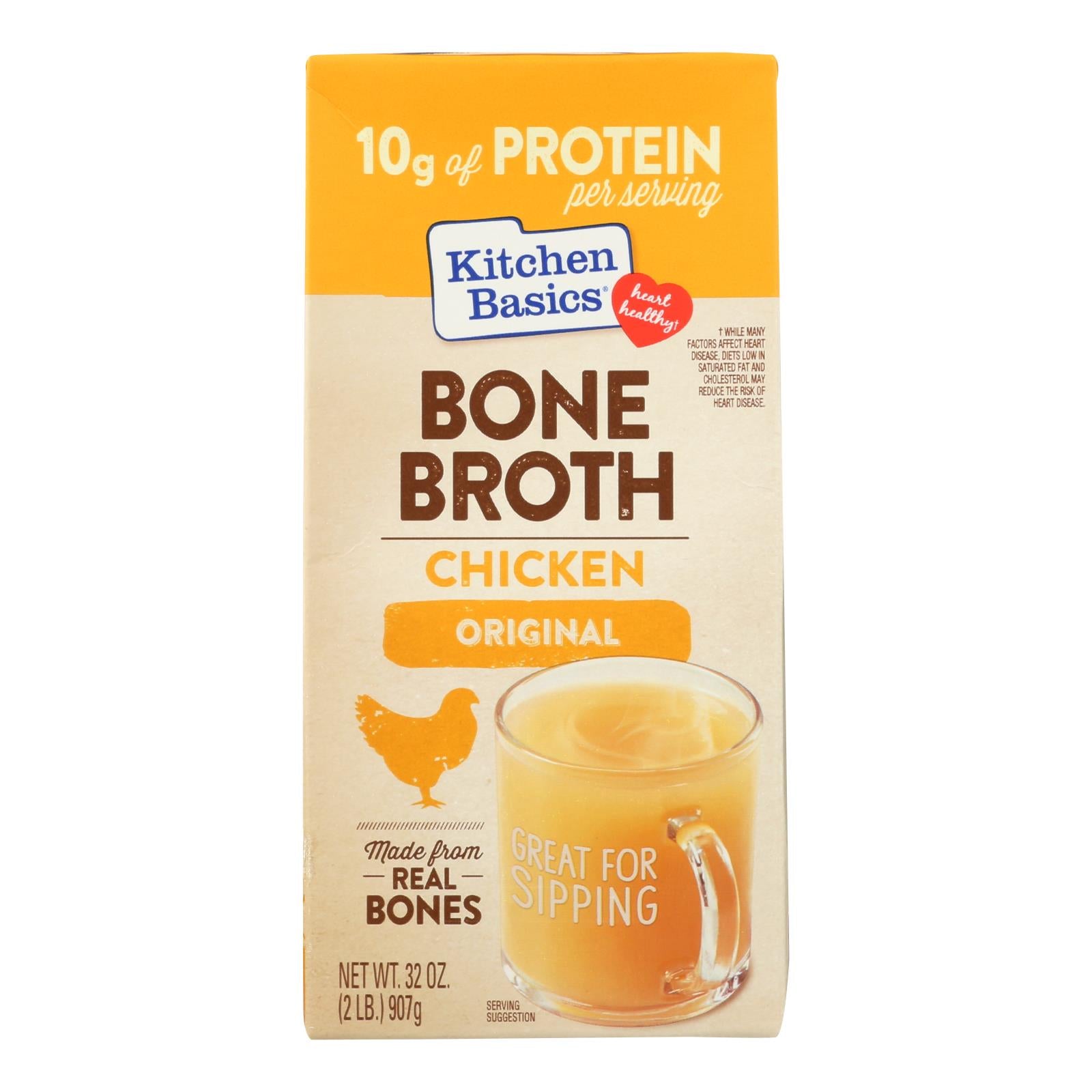 Kitchen Basics Bone Broth Chicken - Case of 12 - 32 Fluid Ounce