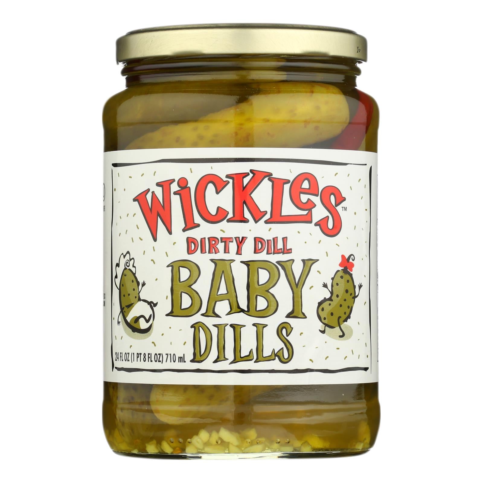 Wickles Dirty Dill Baby Dills - Case of 6 - 24 Ounce
