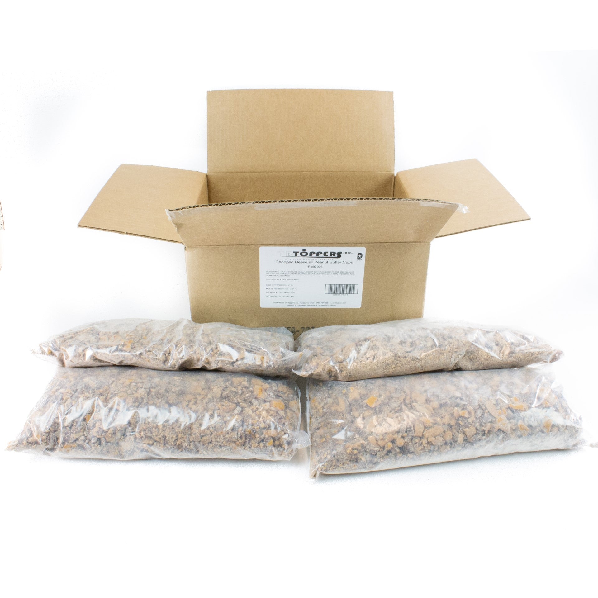Box Reese's® Peanut Butter Cups Chopped 5 Pound Each - 4 Per Case.