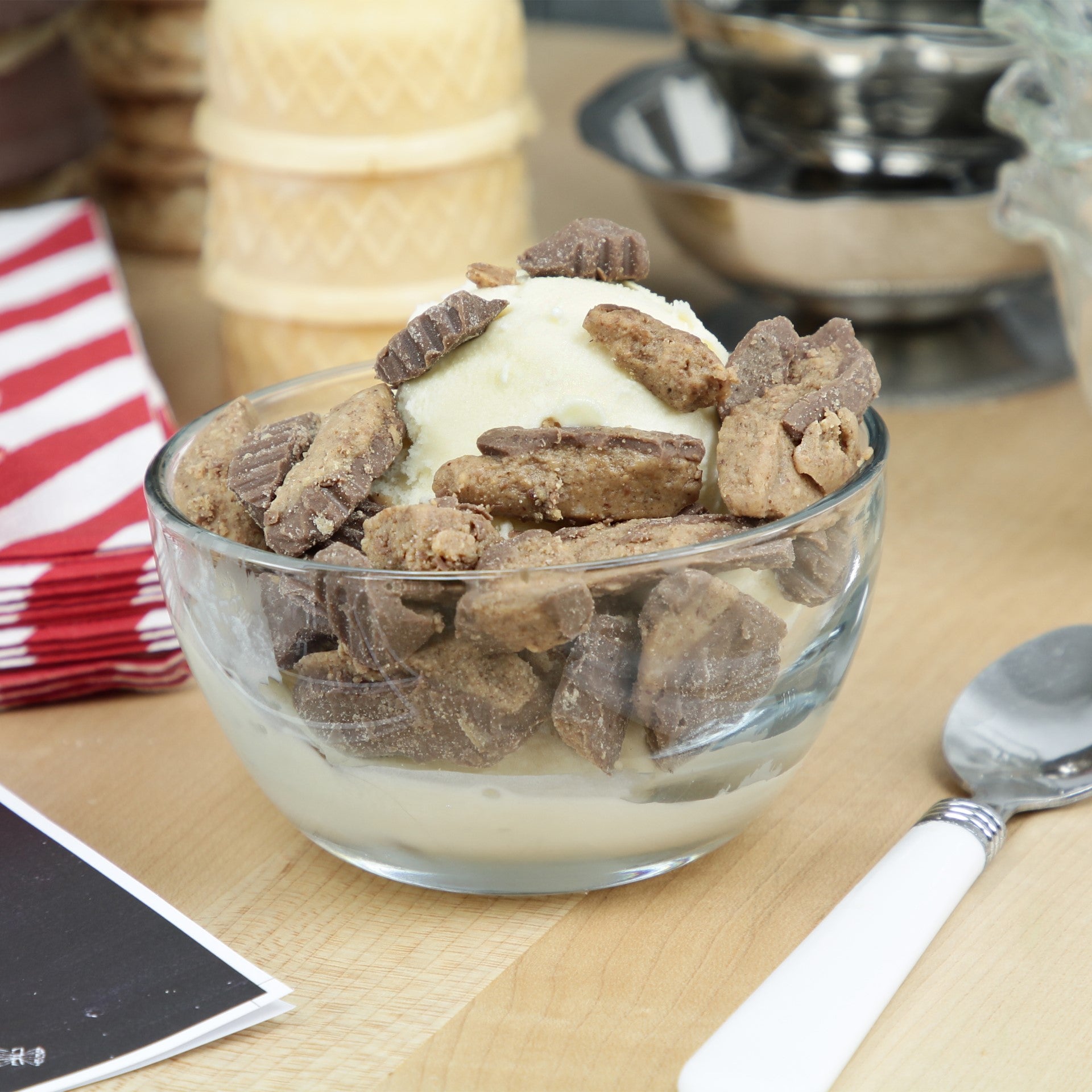 Box Reese's® Peanut Butter Cups Chopped 5 Pound Each - 4 Per Case.