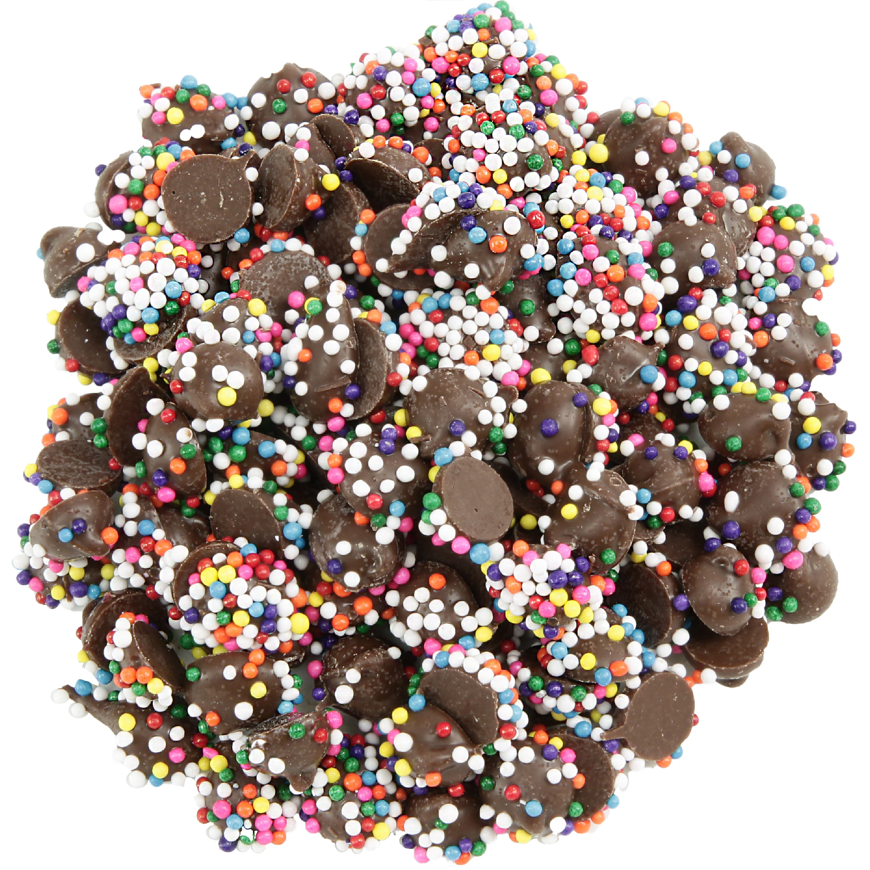 T R Toppers Rainbow Nonpareils 10 Pound Each - 1 Per Case.