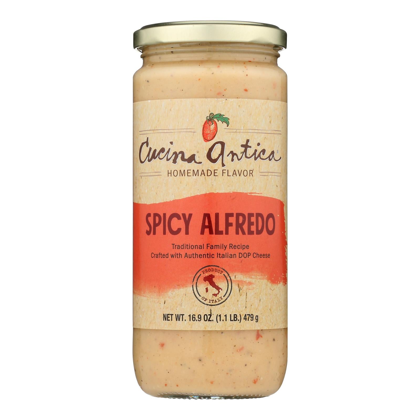 Cucina Antica - Alfredo Sauce Spicy - Case of 6-16.9 Ounce