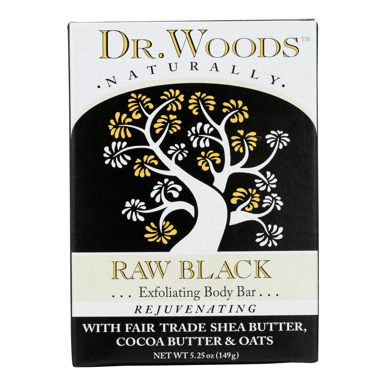 Dr. Woods Bar Soap Raw Black - 5.25 Ounce