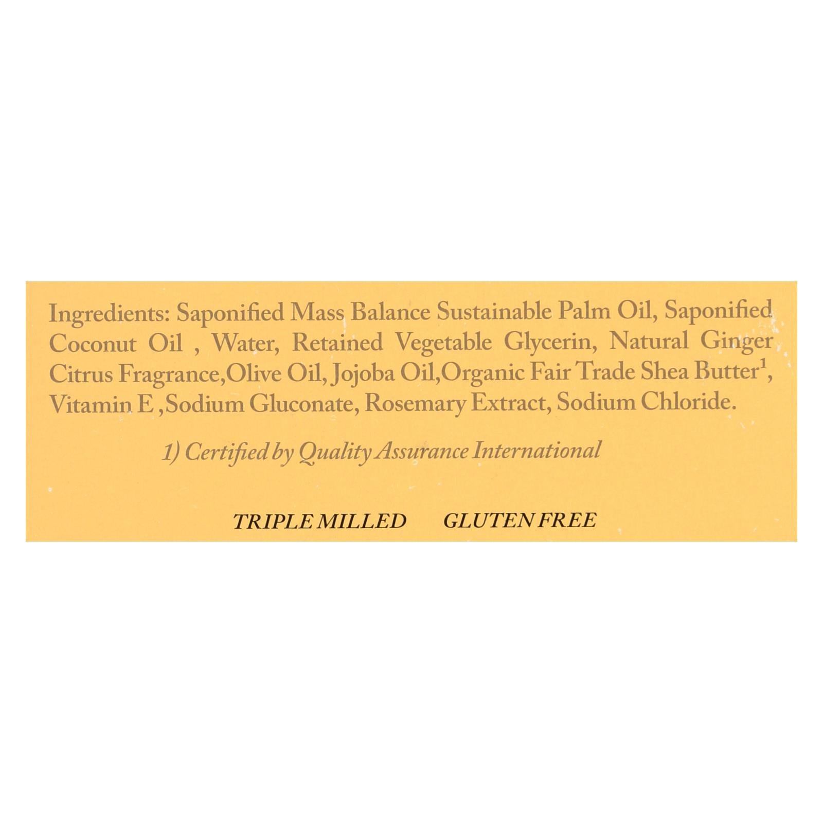 Dr. Woods Castile Bar Soap Ginger Citrus - 5.25 Ounce
