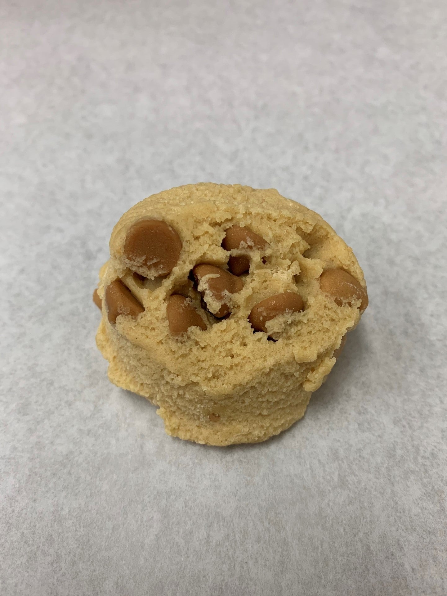 Aphrodite Divine Confections Peanut Butter Cookie Dough Puck 2 Ounce Size - 84 Per Case.